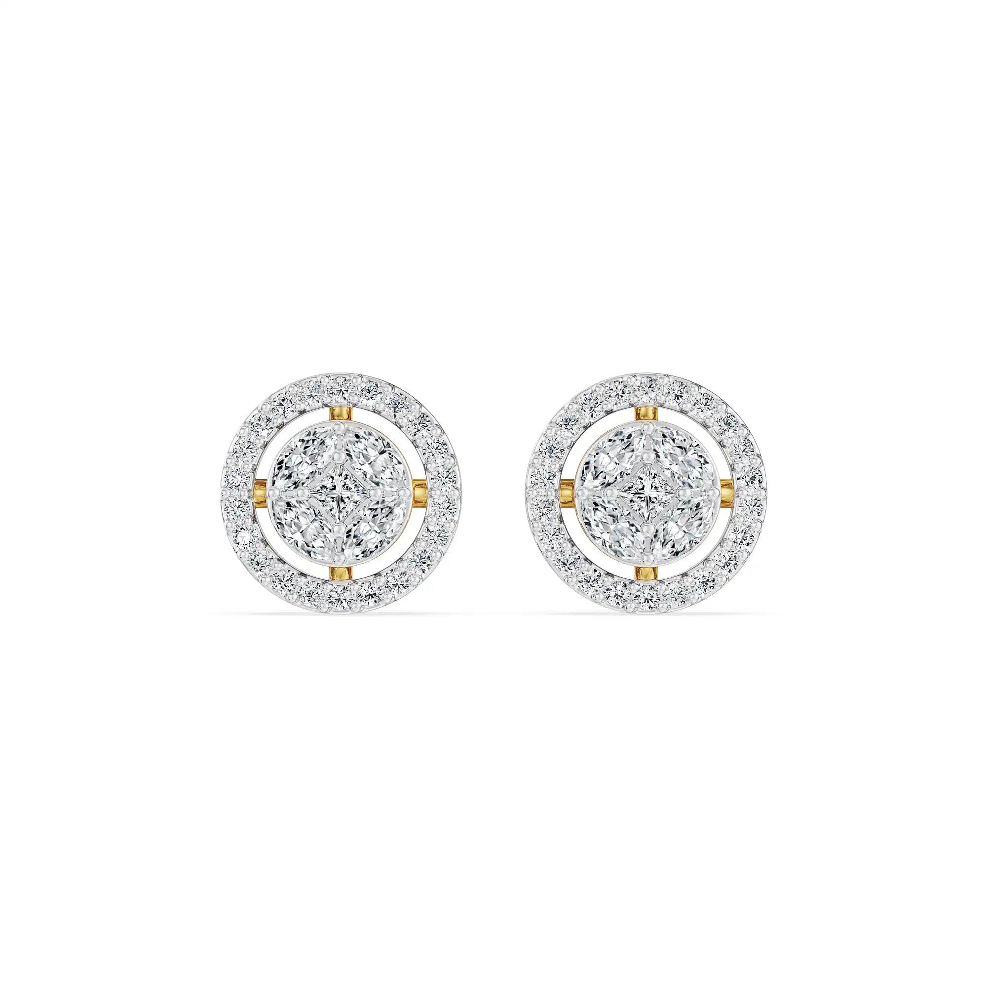Glistening Diamond Studs fornt view