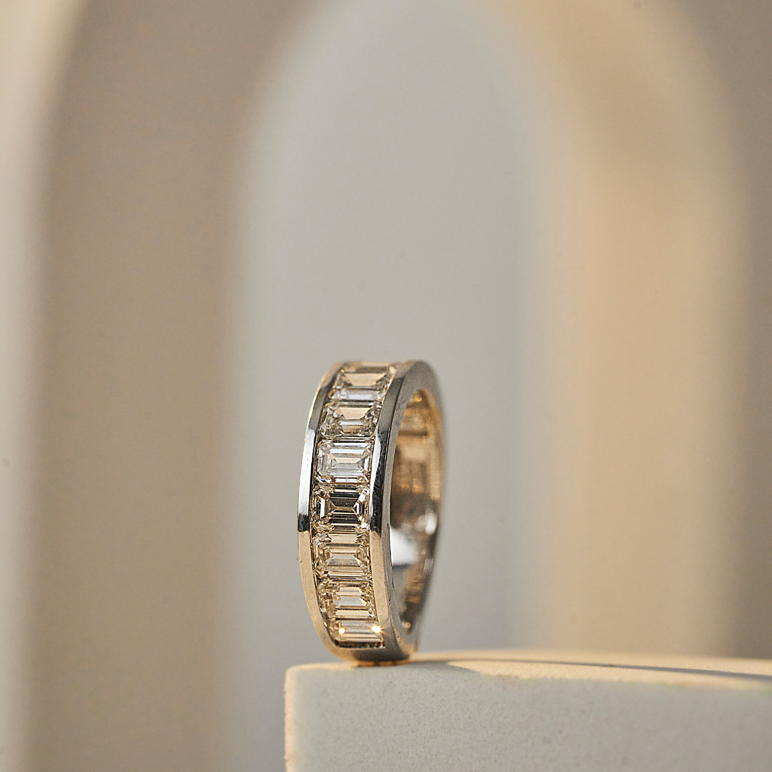 Emerald Eternity Lab Grown Diamond Band