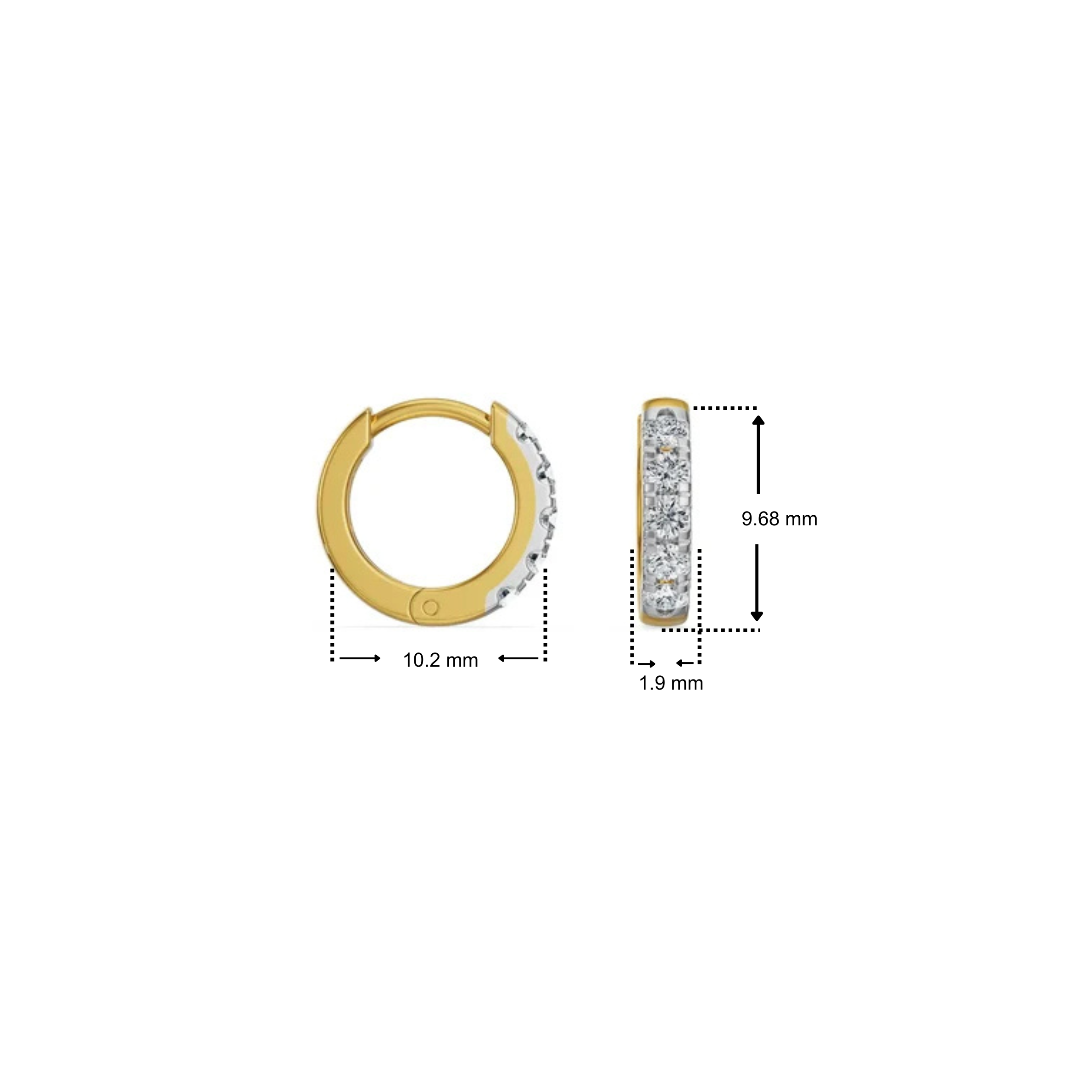 Halo Hoop Lab Grown Diamond Kid's Balis