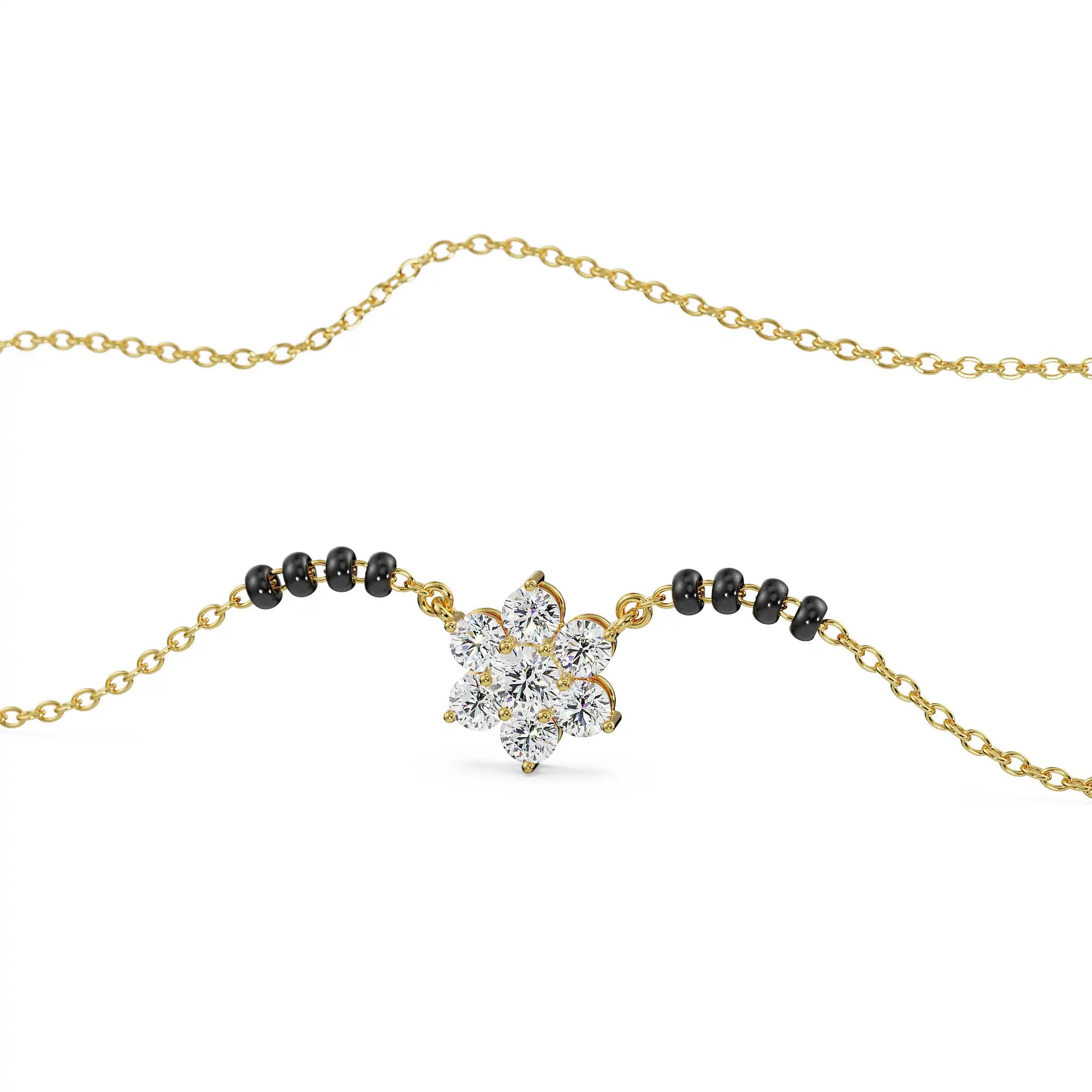 Blossom Diamond Mangalsutra Prospective View