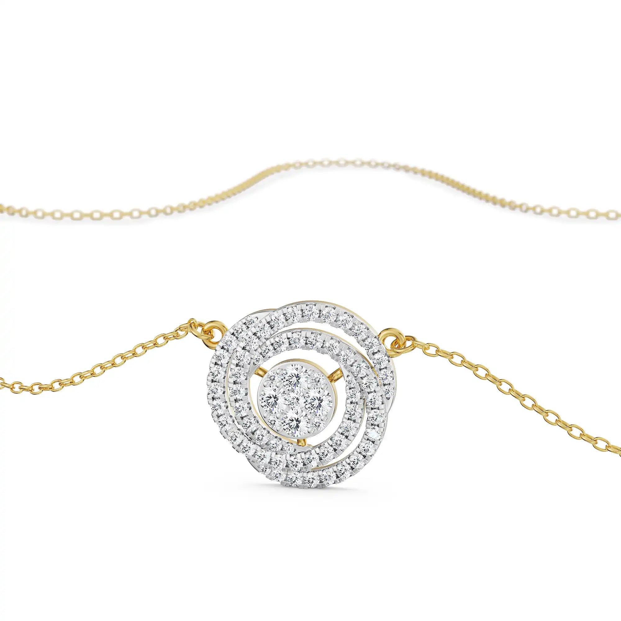 Circle of Life Diamond Mangalsutra front view in 9KT