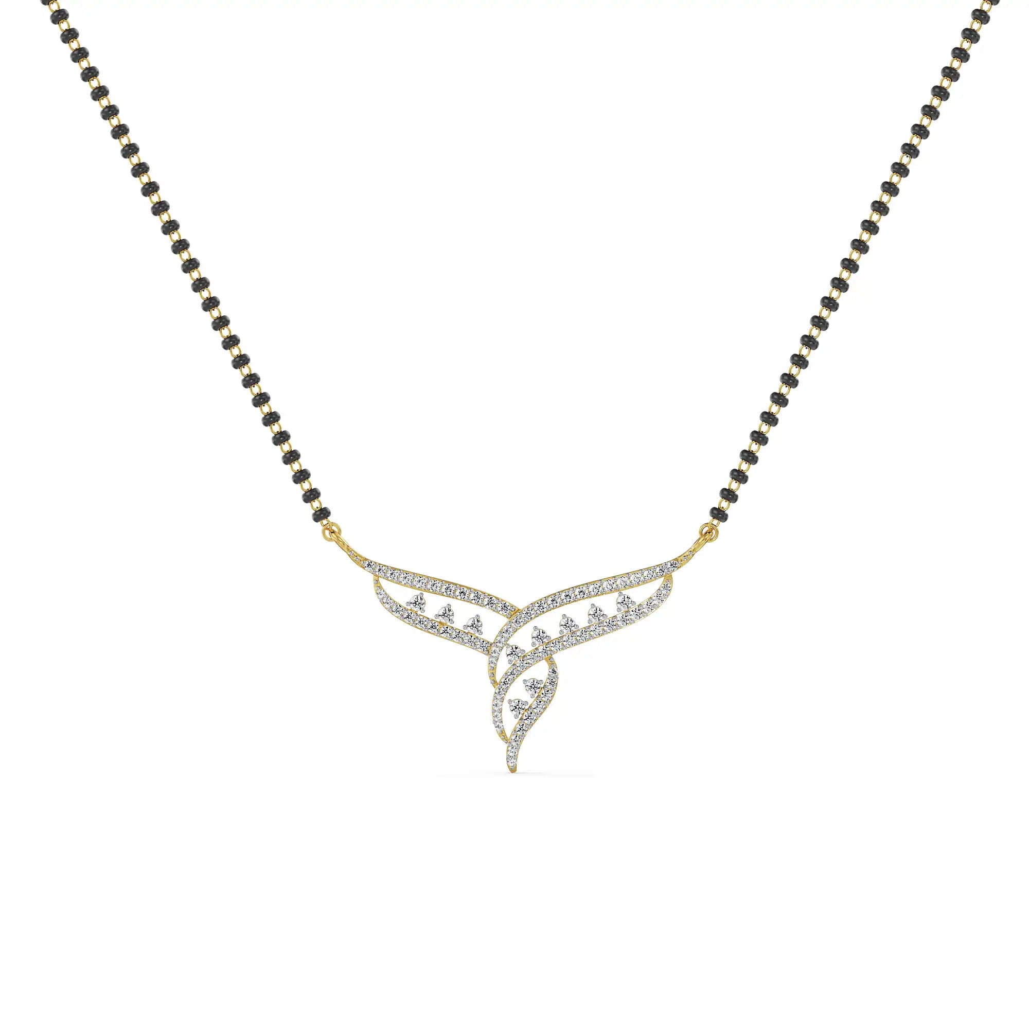 Nirvana Lab Grown Diamond Mangalsutra - front view