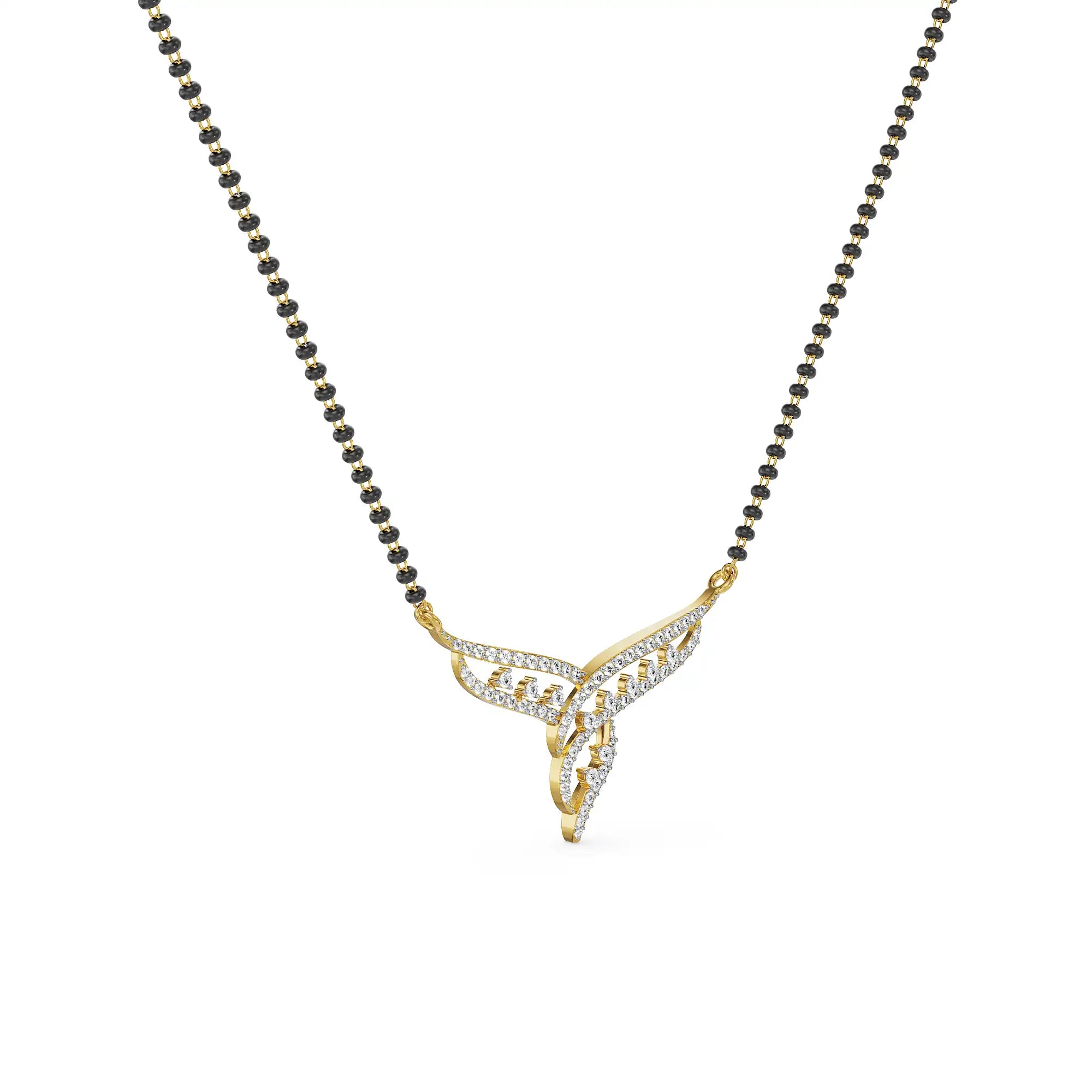 Nirvana Lab Grown Diamond Mangalsutra - side view