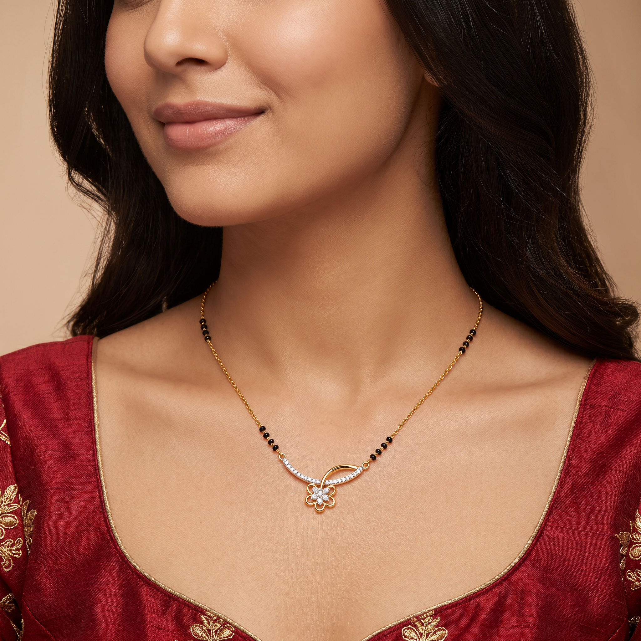 Flora Bloom Lab Grown Diamond Mangalsutra