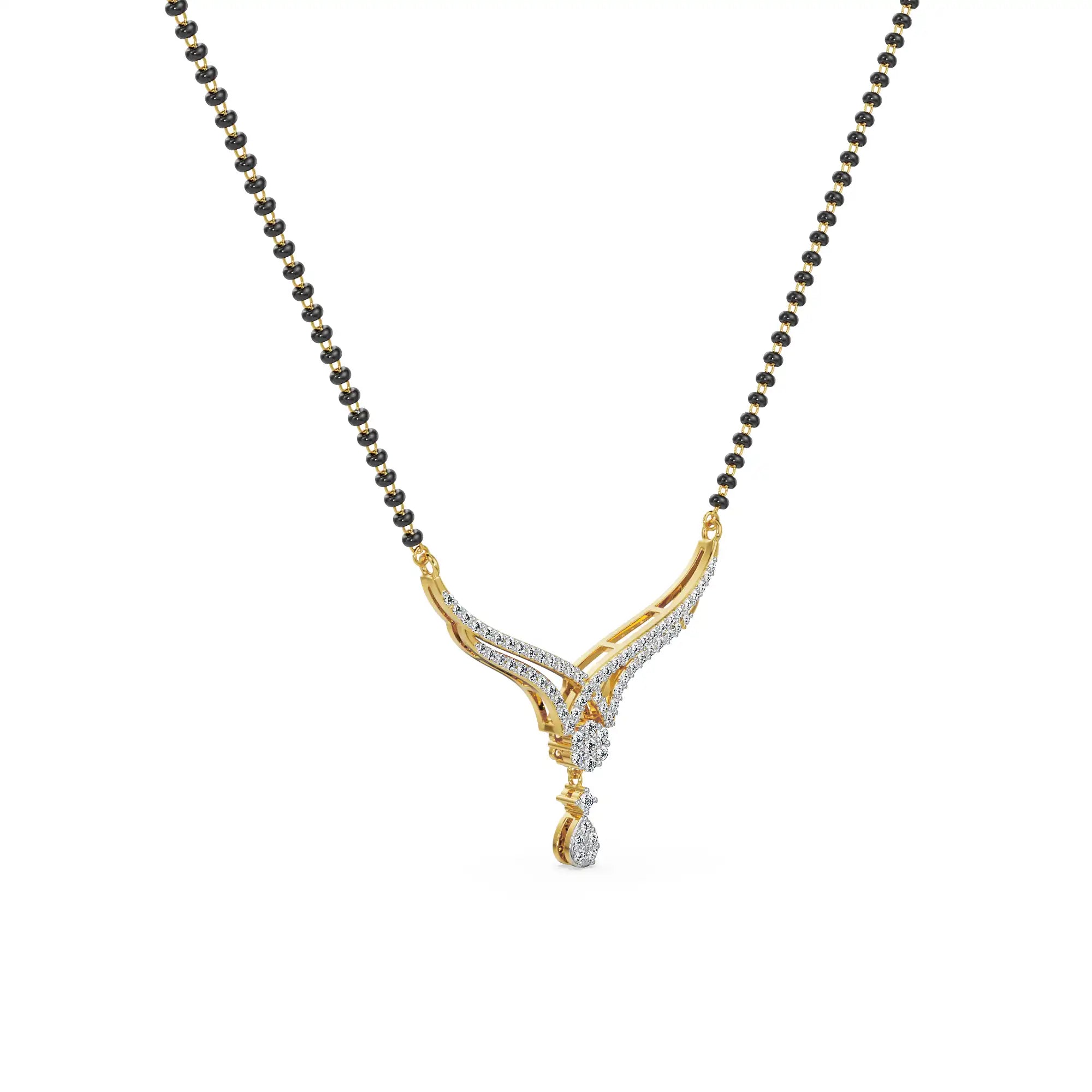 Athiya Lab Grown Diamond Mangalsutra - side view