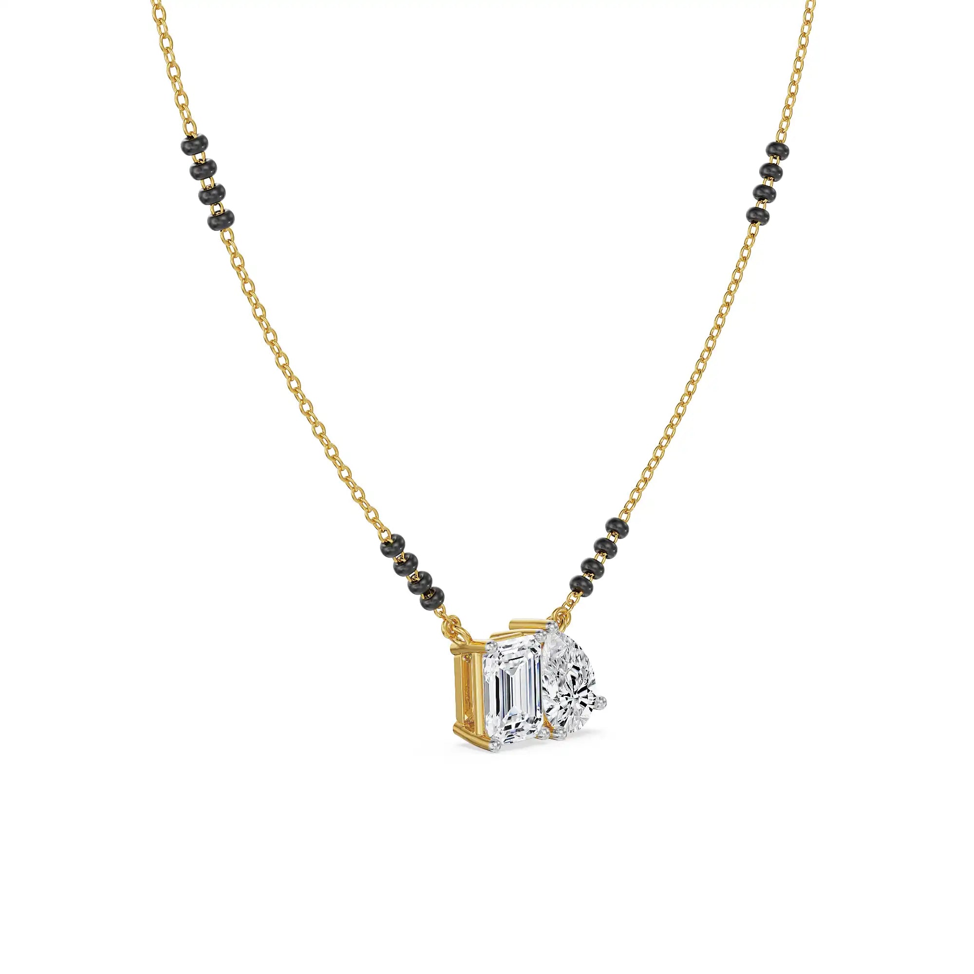 Twinflame Lab Grown Diamond Mangalsutra - side view