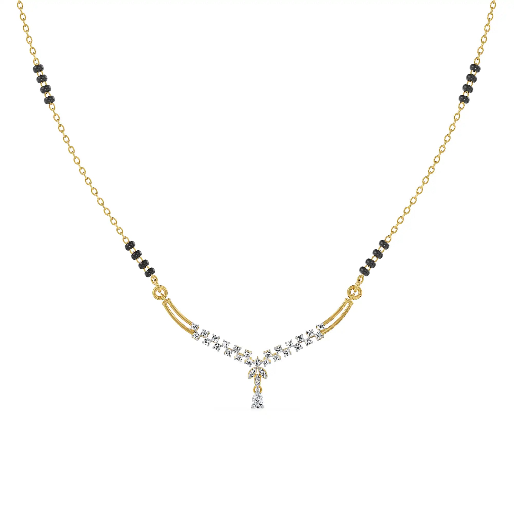 Vivaah Lab Grown Diamond Mangalsutra - front view