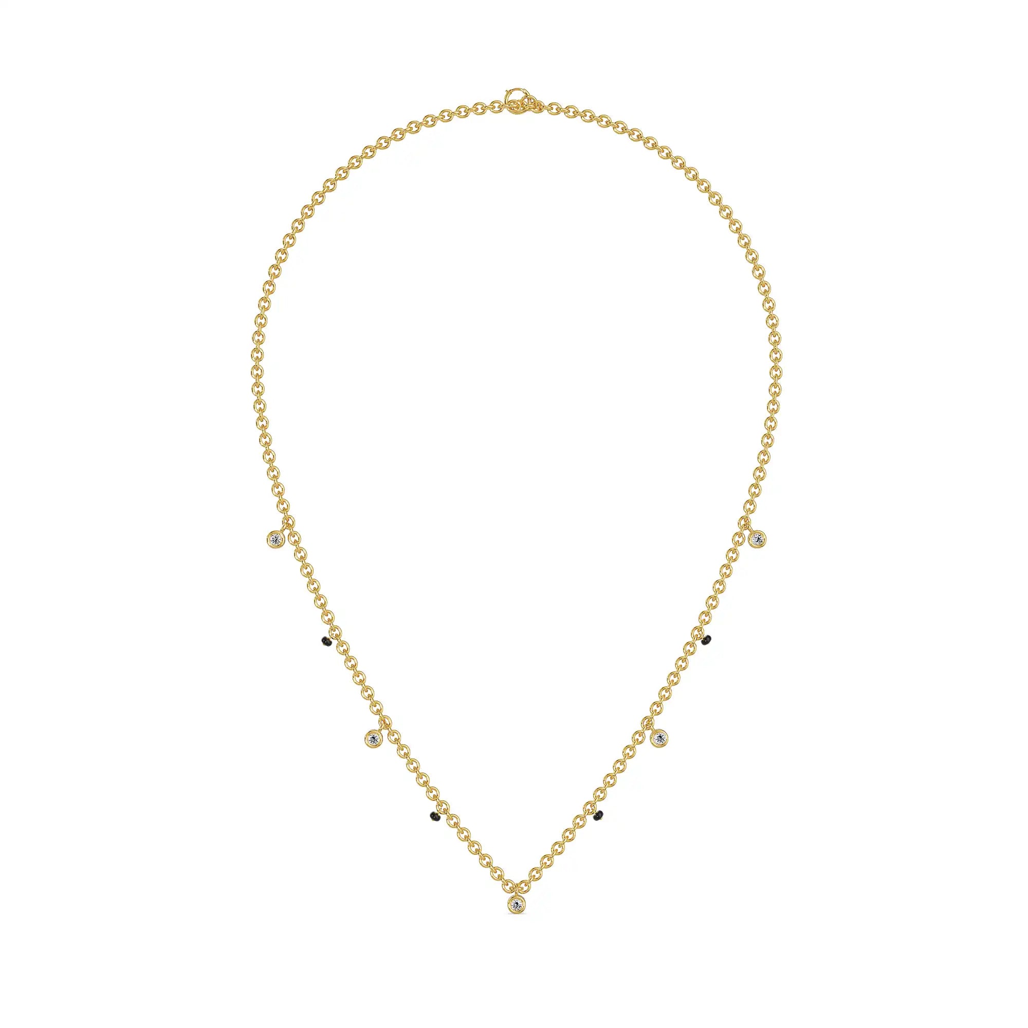 Minimal Bliss Lab Grown Diamond Mangalsutra - perspective view