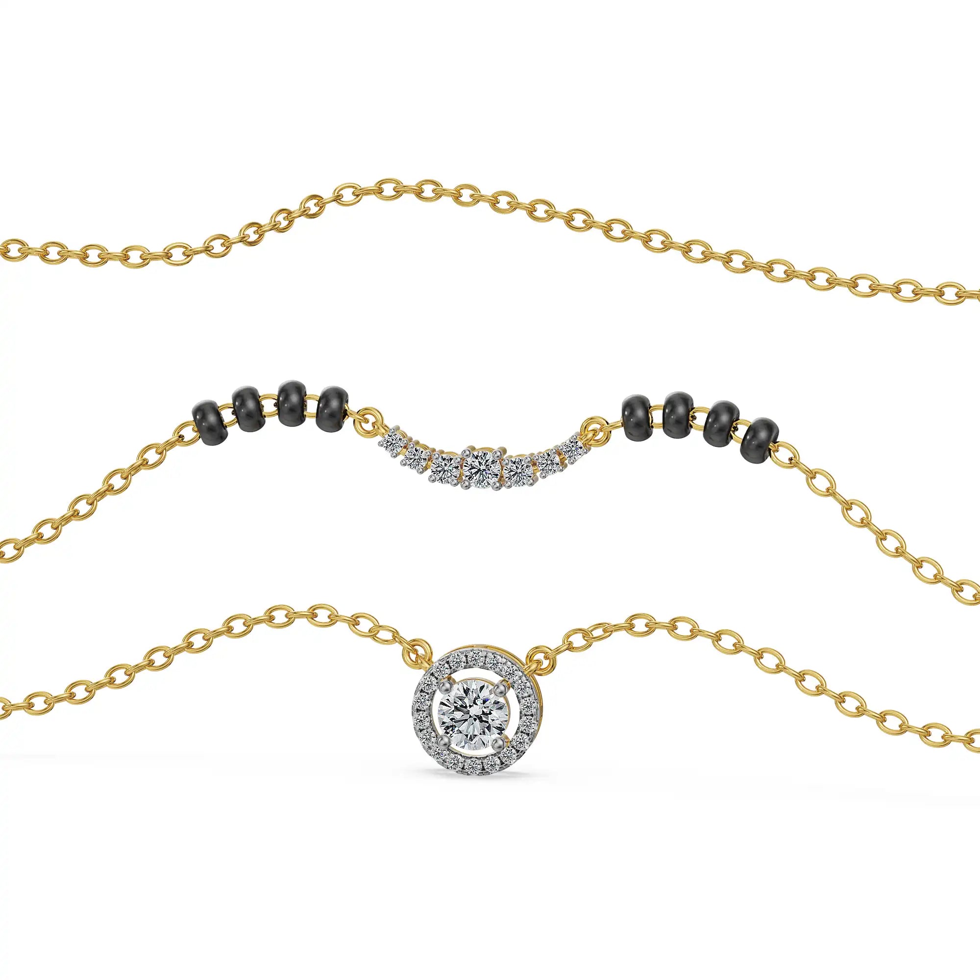 Lumora Duet Lab Grown Diamond Mangalsutra