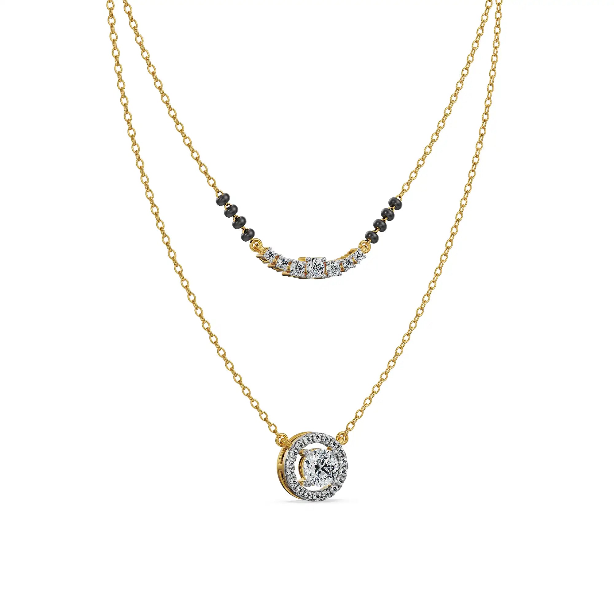Lumora Duet Lab Grown Diamond Mangalsutra