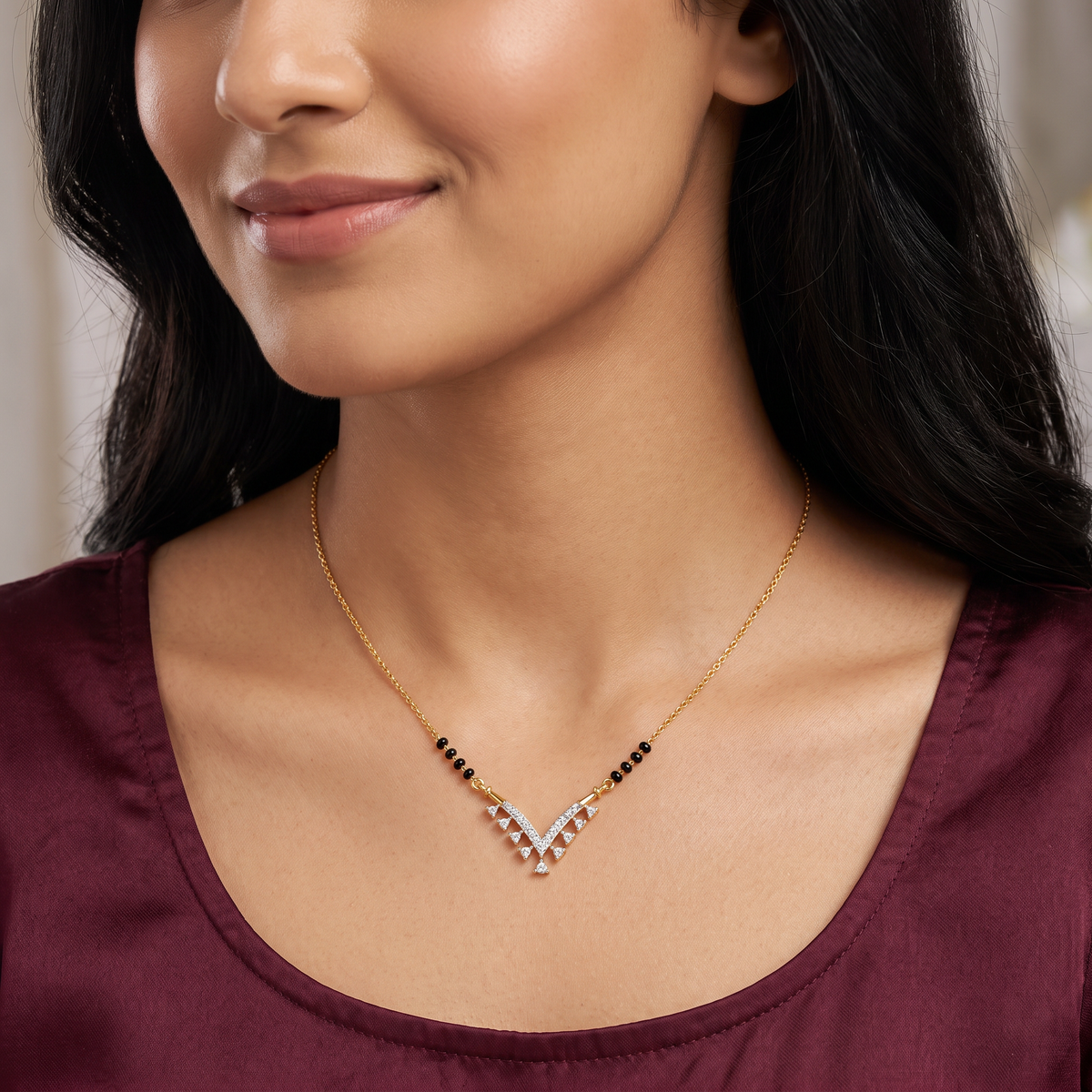 Aabha Lab Grown Diamond Mangalsutra