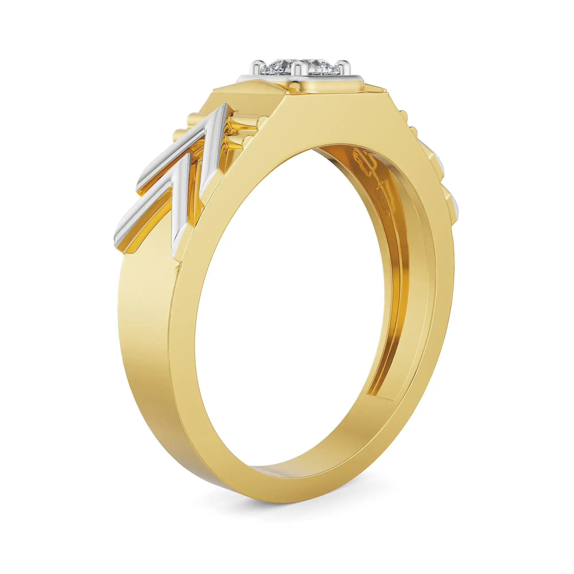 Dazzling Artistic Ring for Men Side View