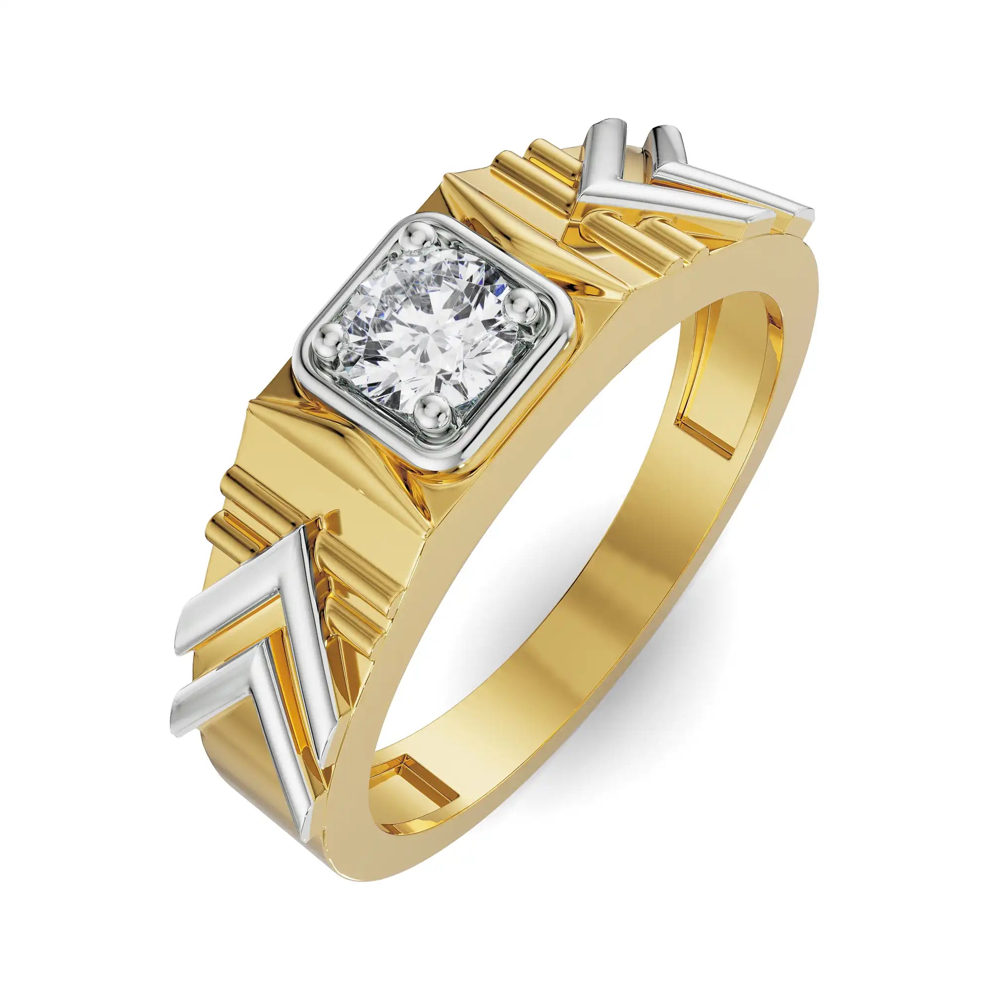 Dazzling Artistic Ring for Men Top View