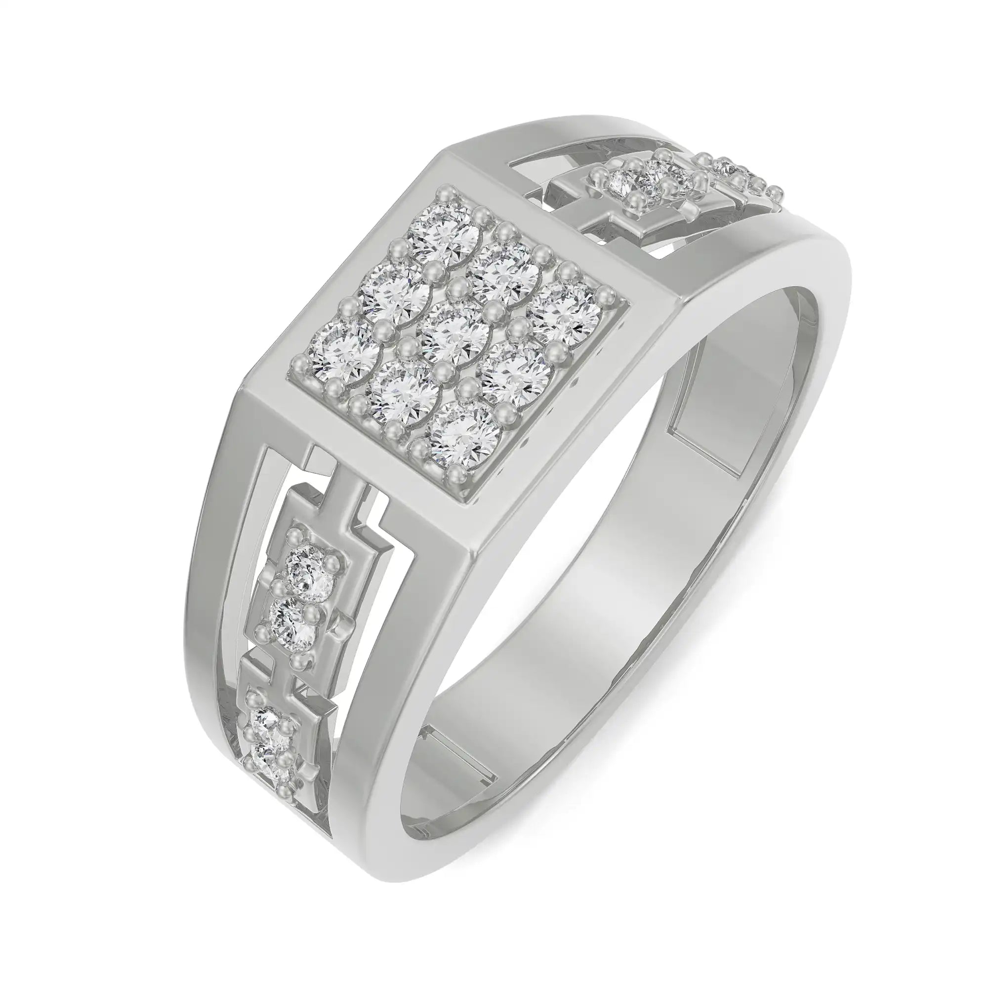 Vespa Wedding Band for Men Top View