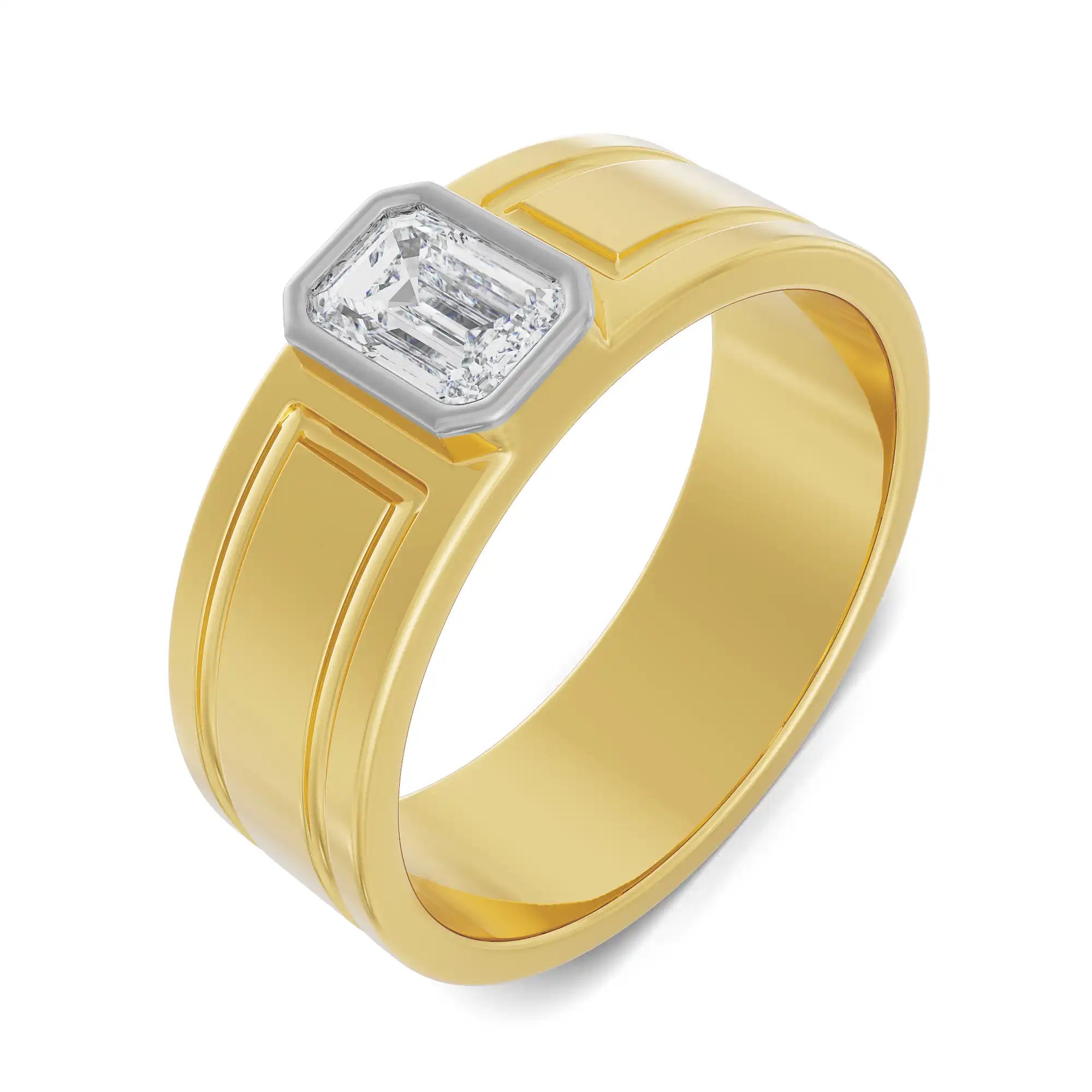 Alpha Wedding Ring for Men Top View