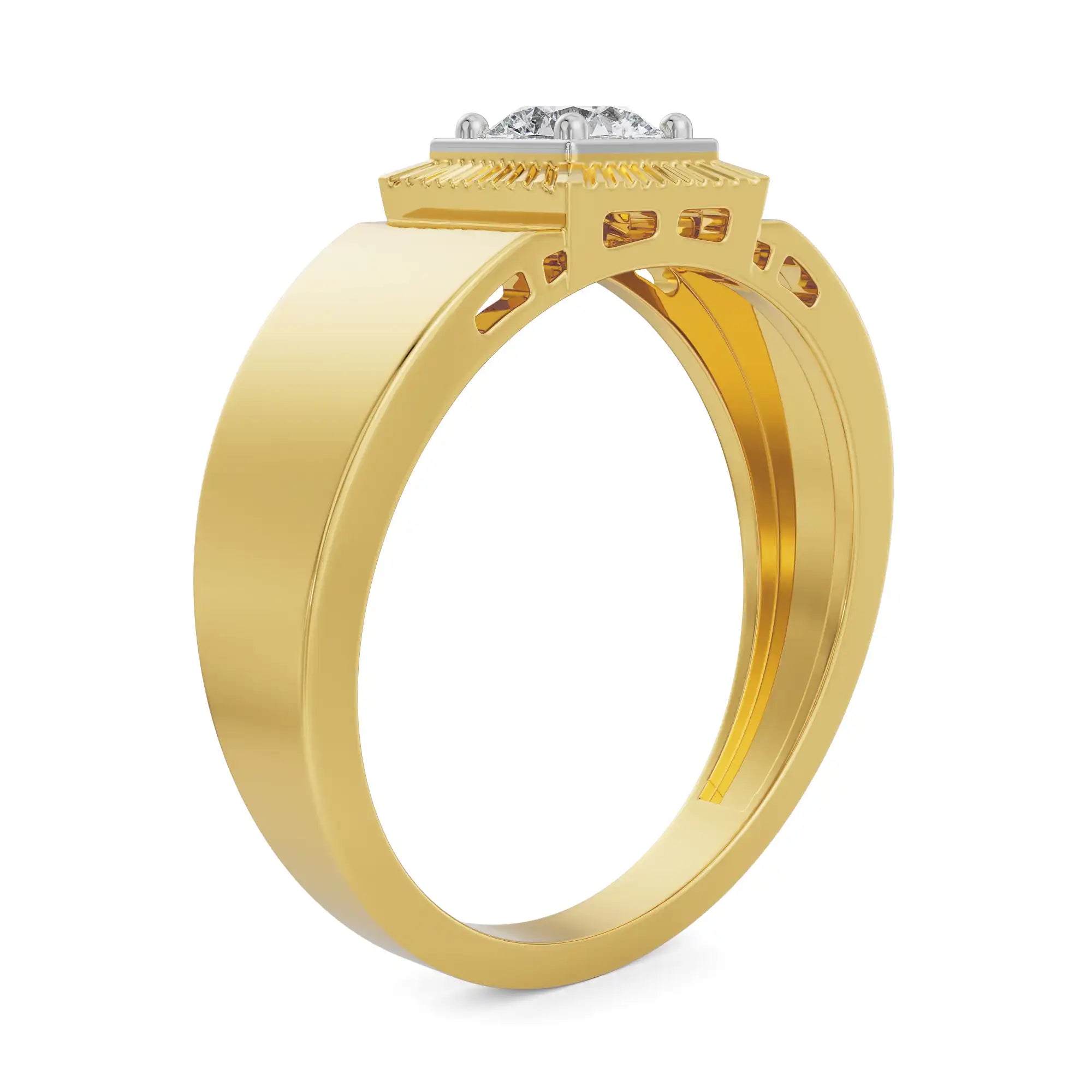 Quadruple Wedding Band Side View