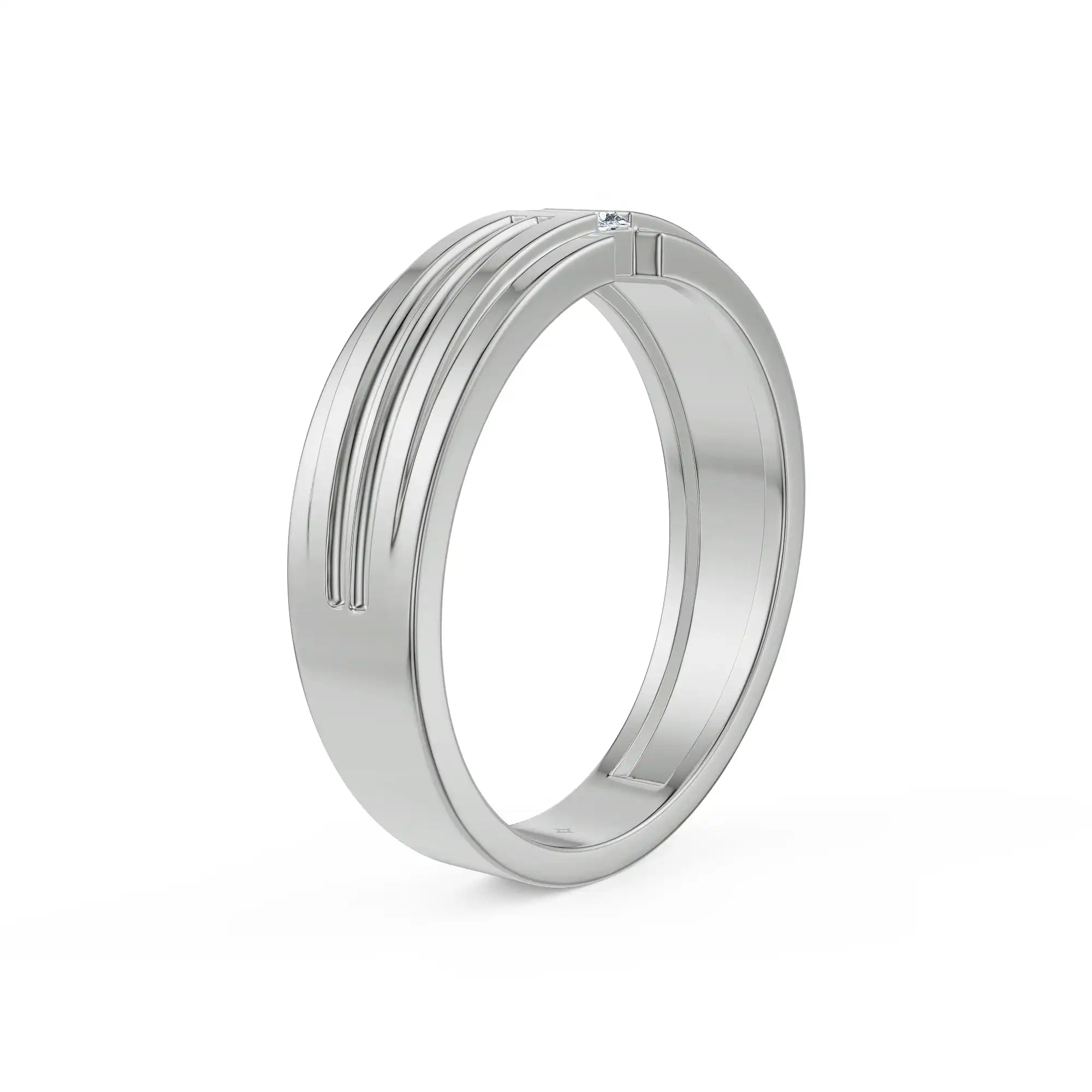 Strata Edge Lab Grown Diamond Men's Ring