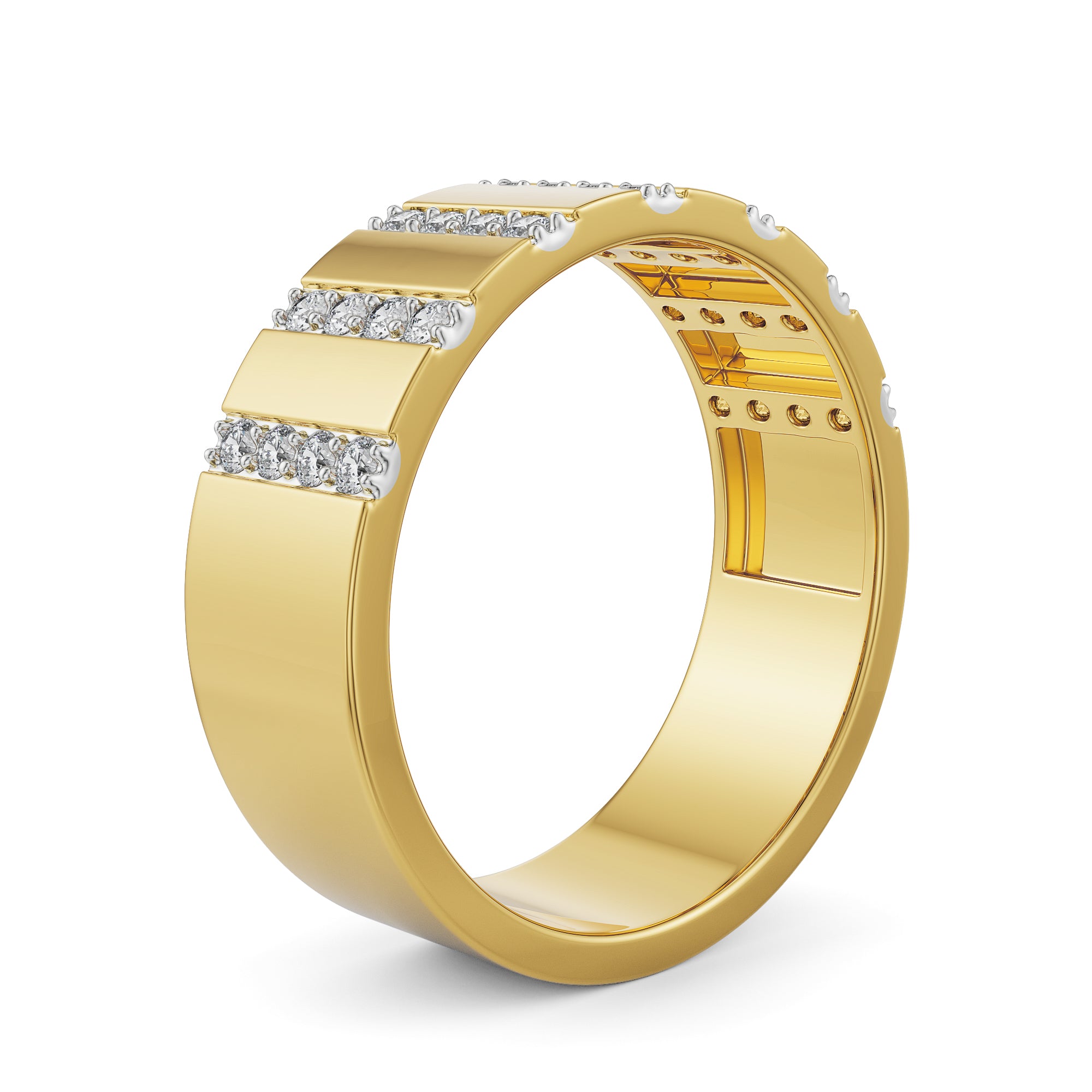 Sleek Enzo Ring for Men Side View