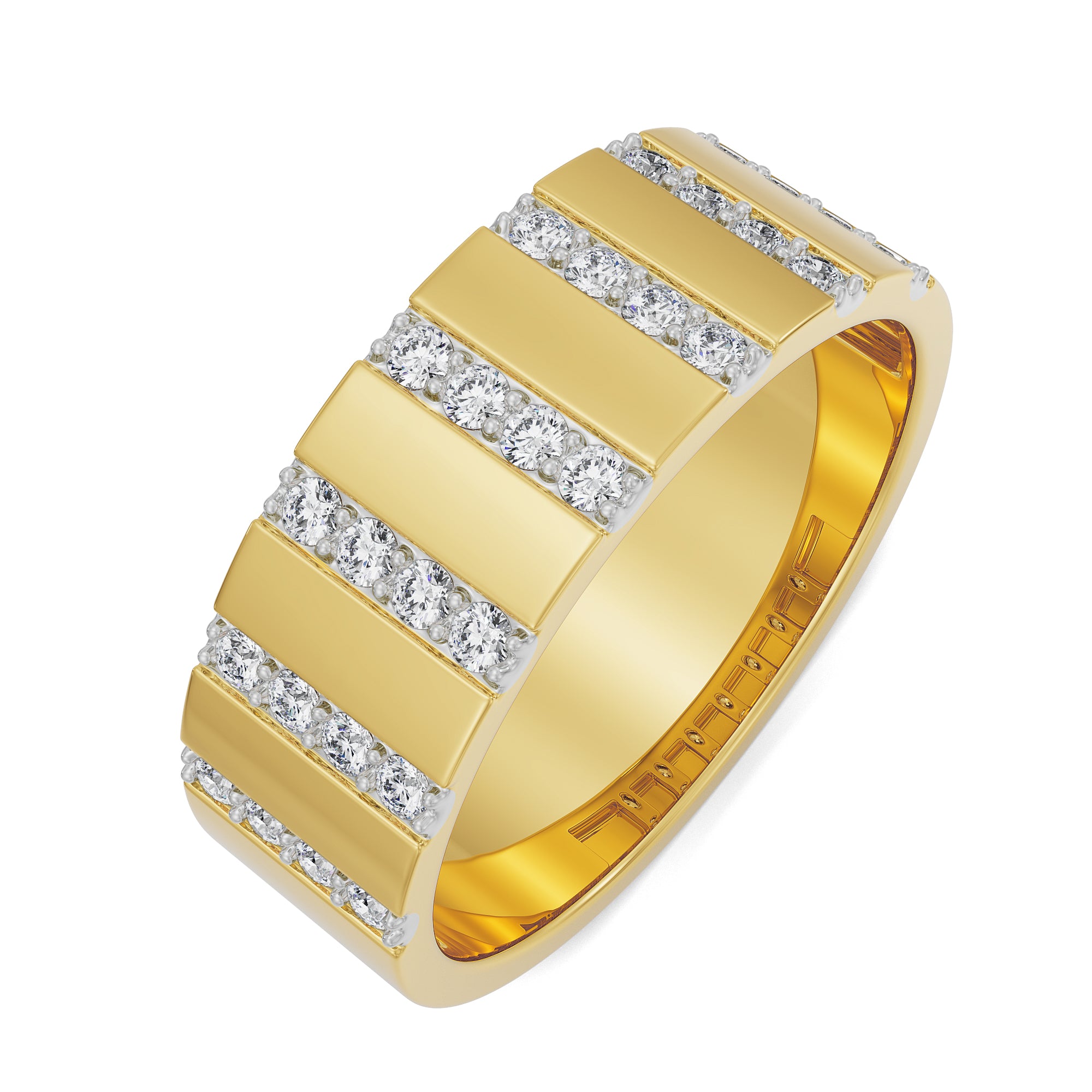 Sleek Enzo Ring for Men Top View