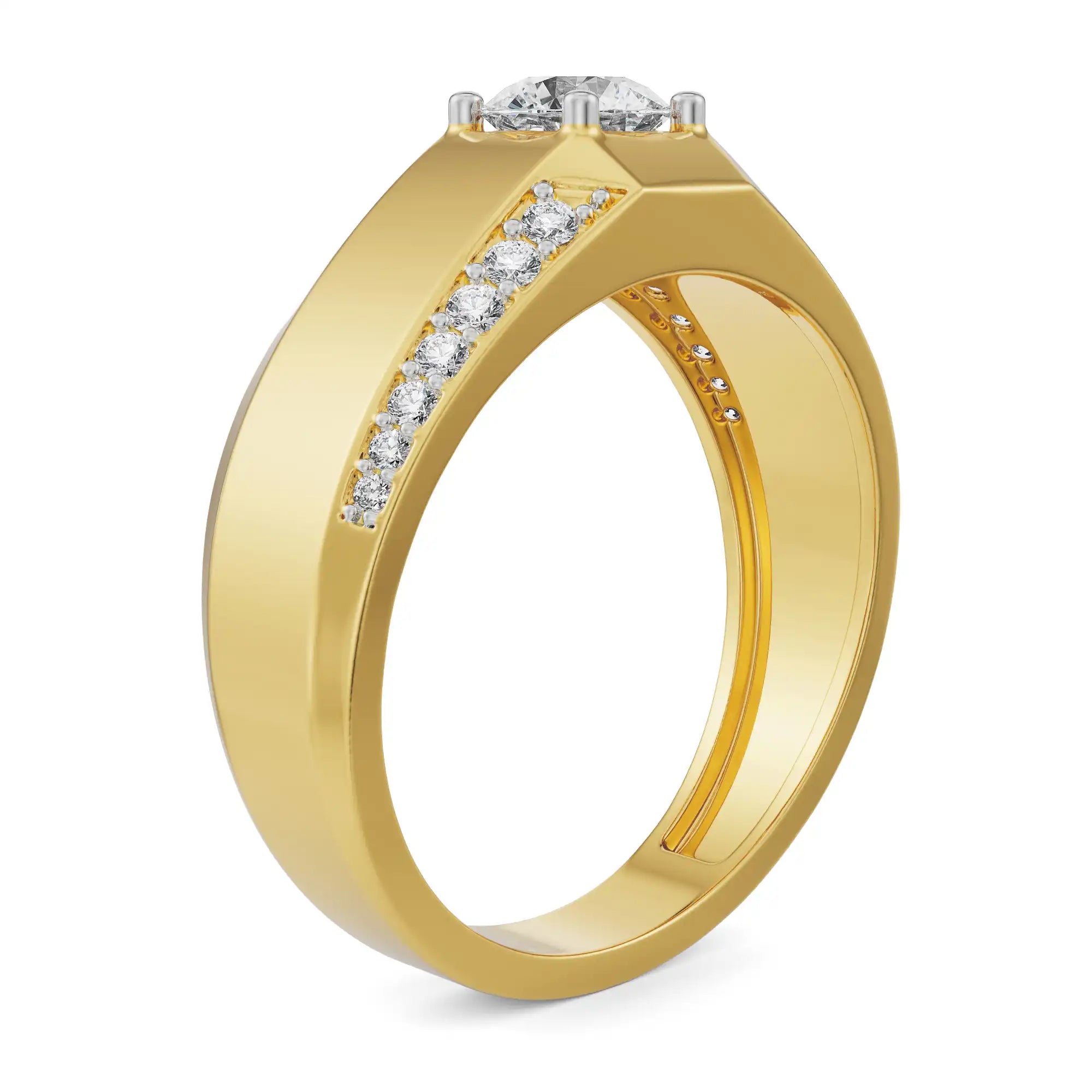Kyle Men Diamond Ring Side View