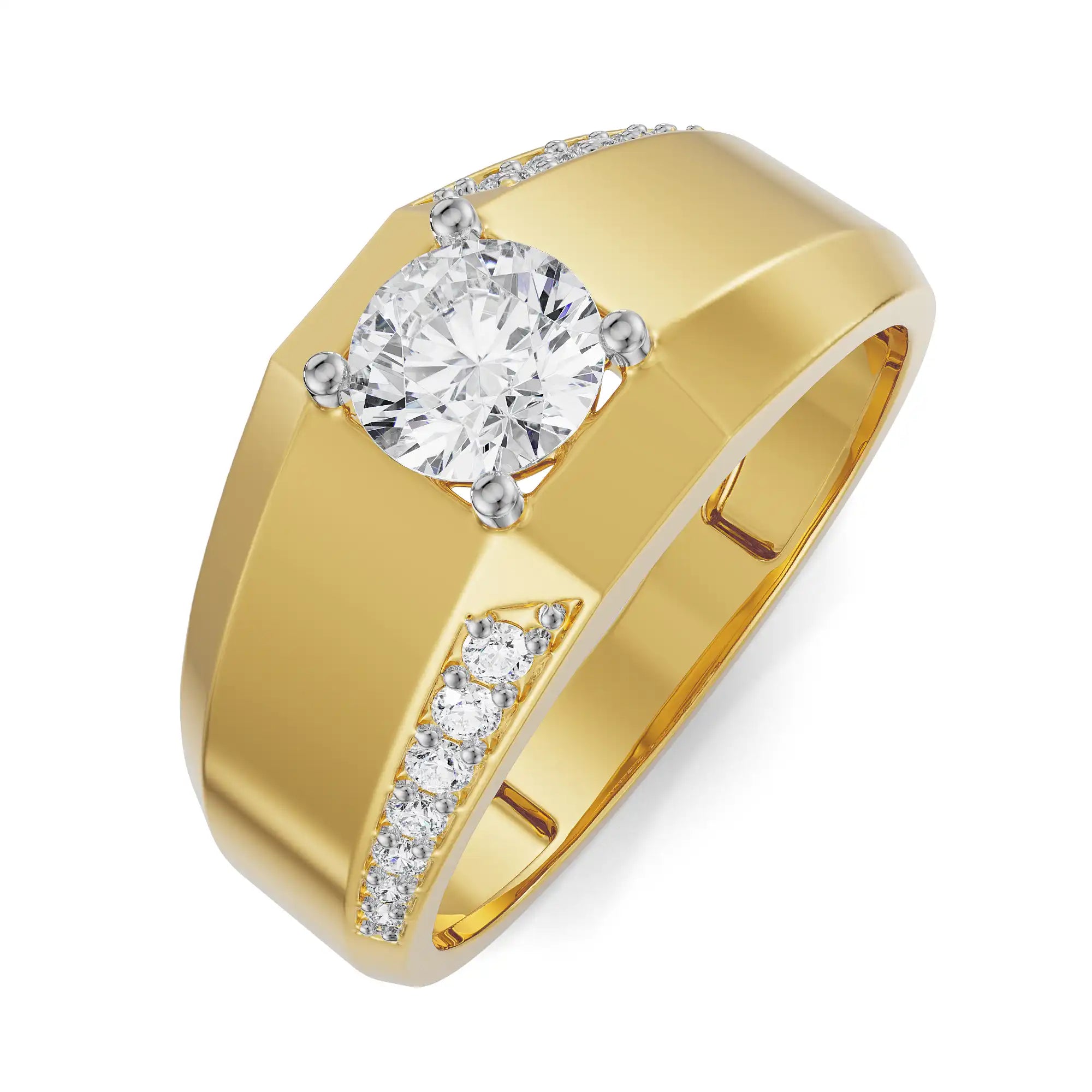 Kyle Men Diamond Ring Top View