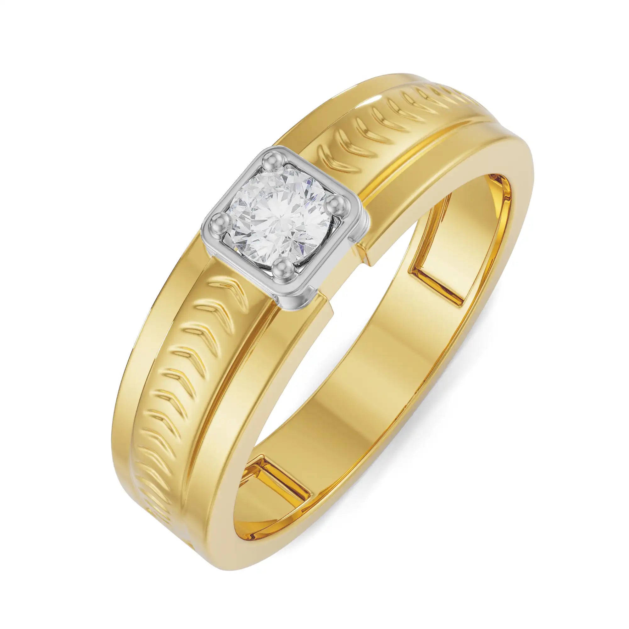 Liam Diamond Ring for Men Top View