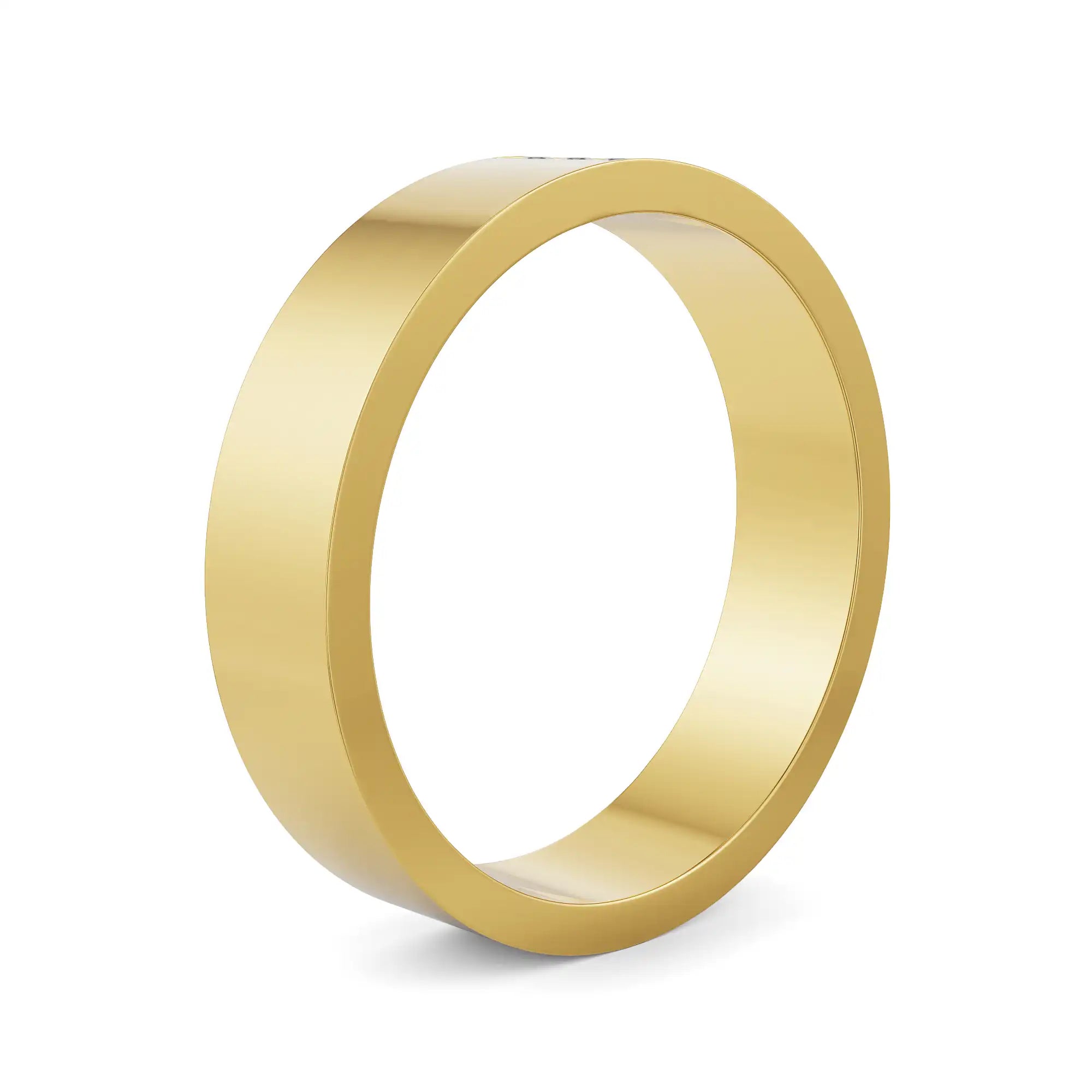 Brushed Trio Diamond Band for Men Side View