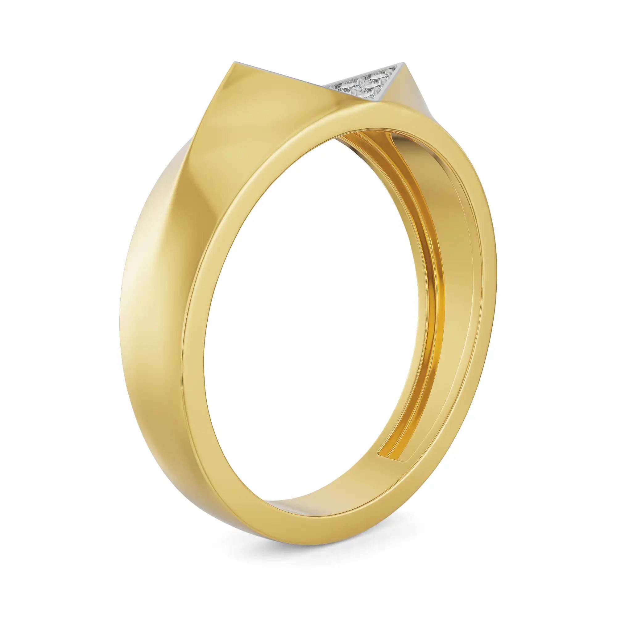 Artisanal Diamond Band for Men Side View