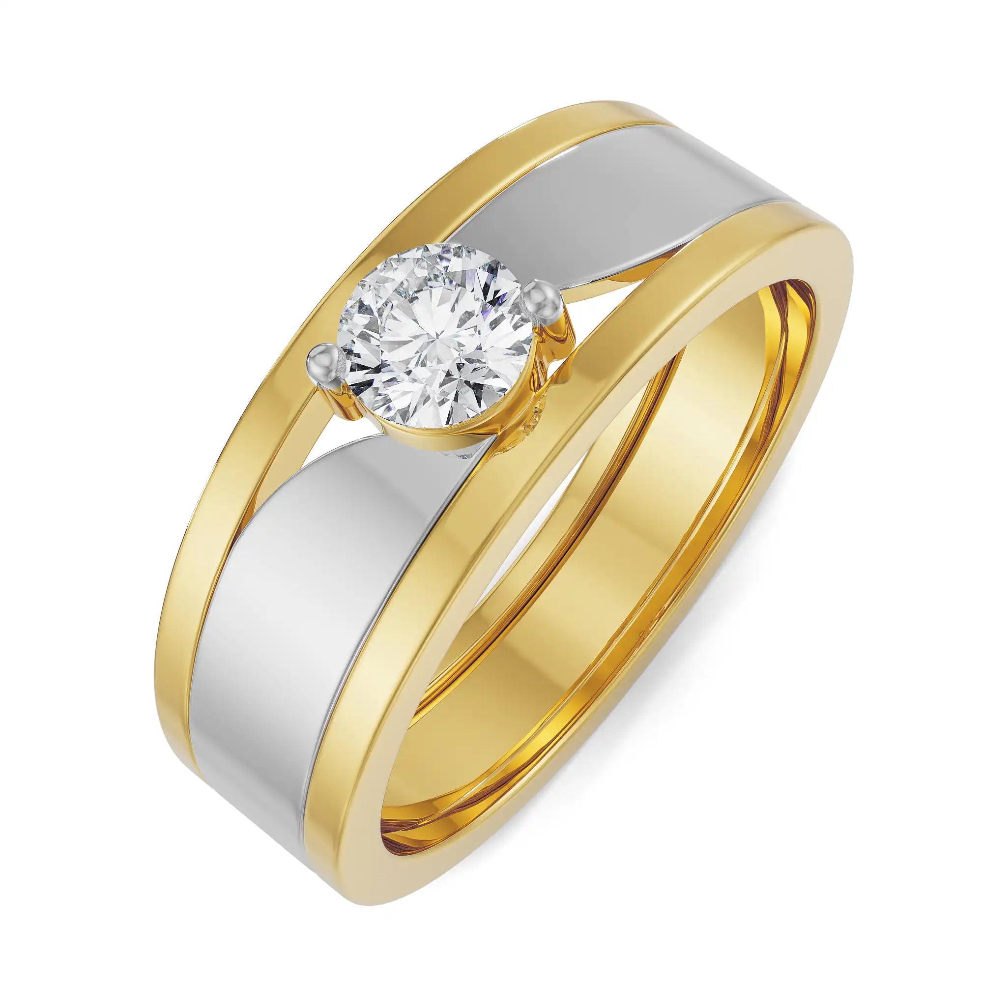 Crimson Diamond Ring for Him Top View