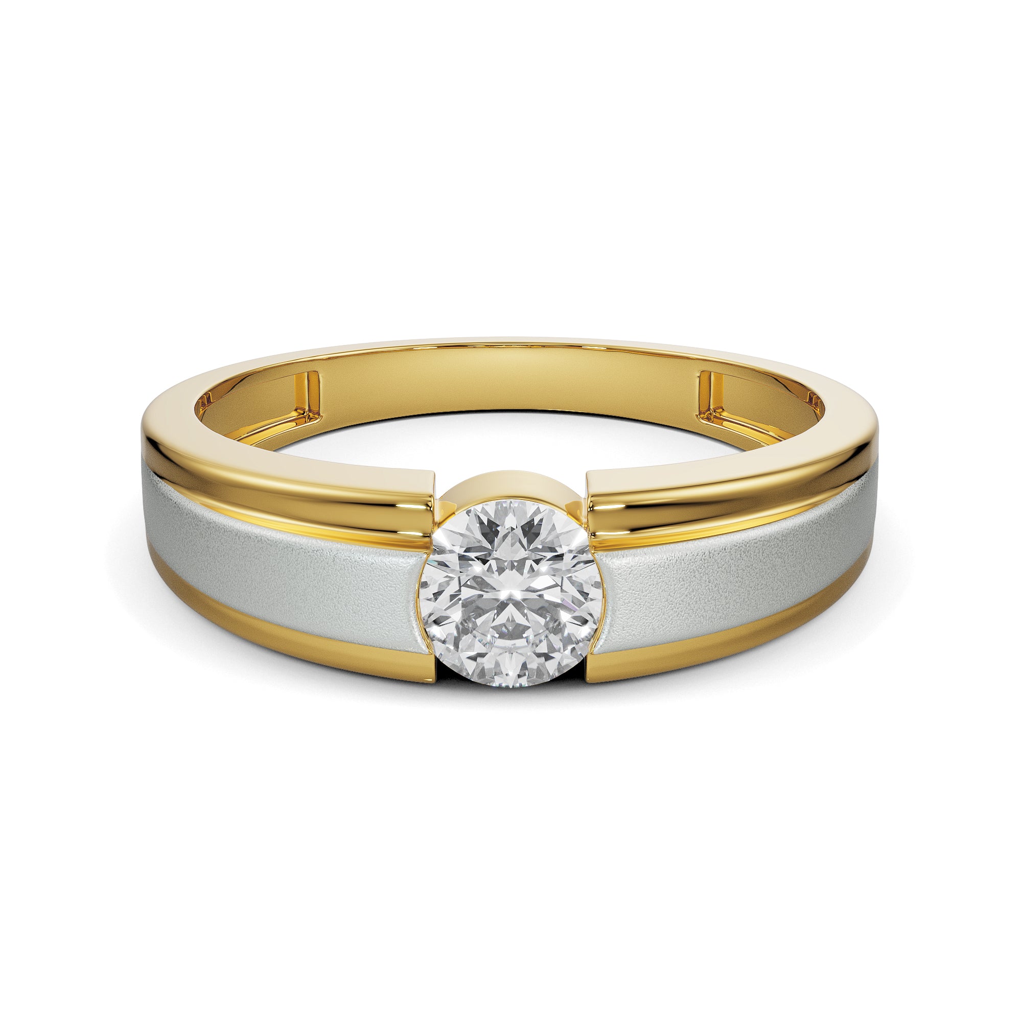 Buy Sparkling Solitaire Band for Men Online at Emori