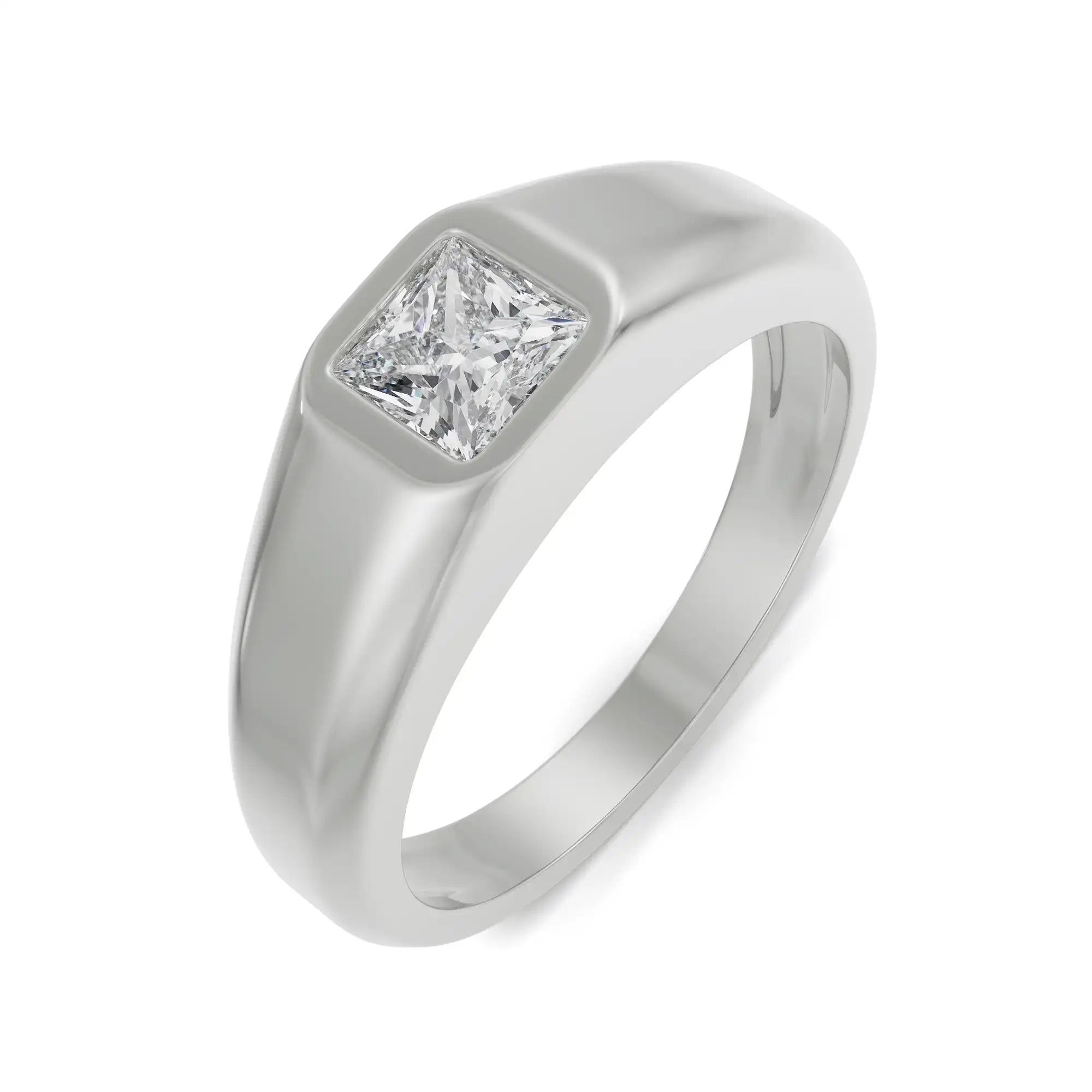William Princess Cut Diamond Ring Top View