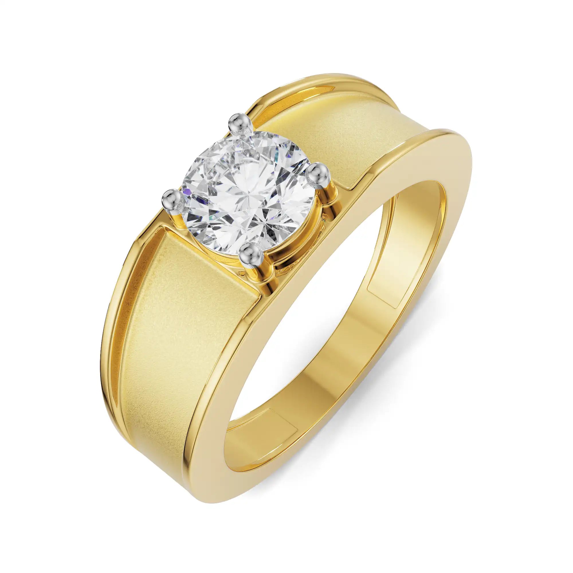 Noah Round Men’s Diamond Ring Top View