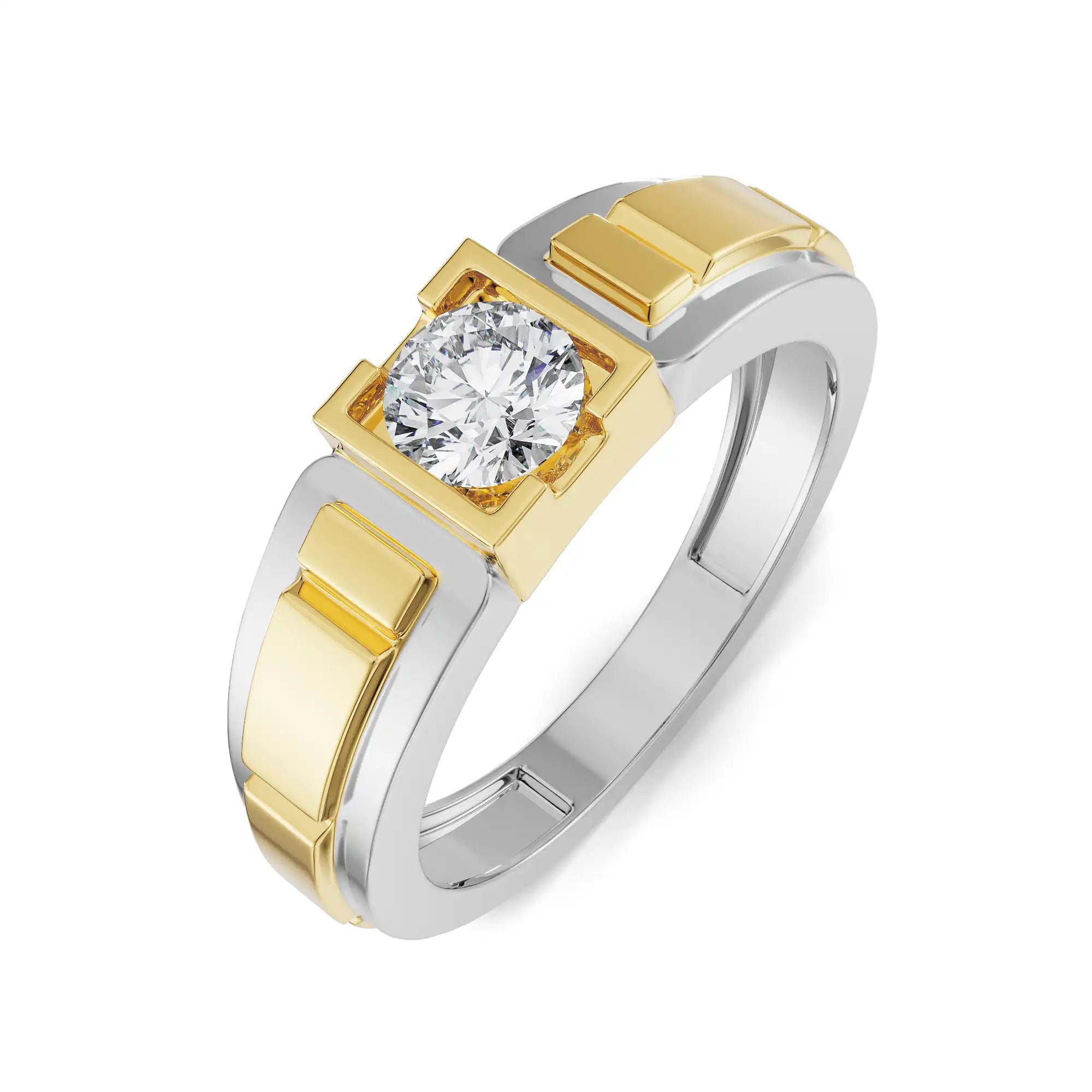 Two-Tone Round Timeless Ring Top View