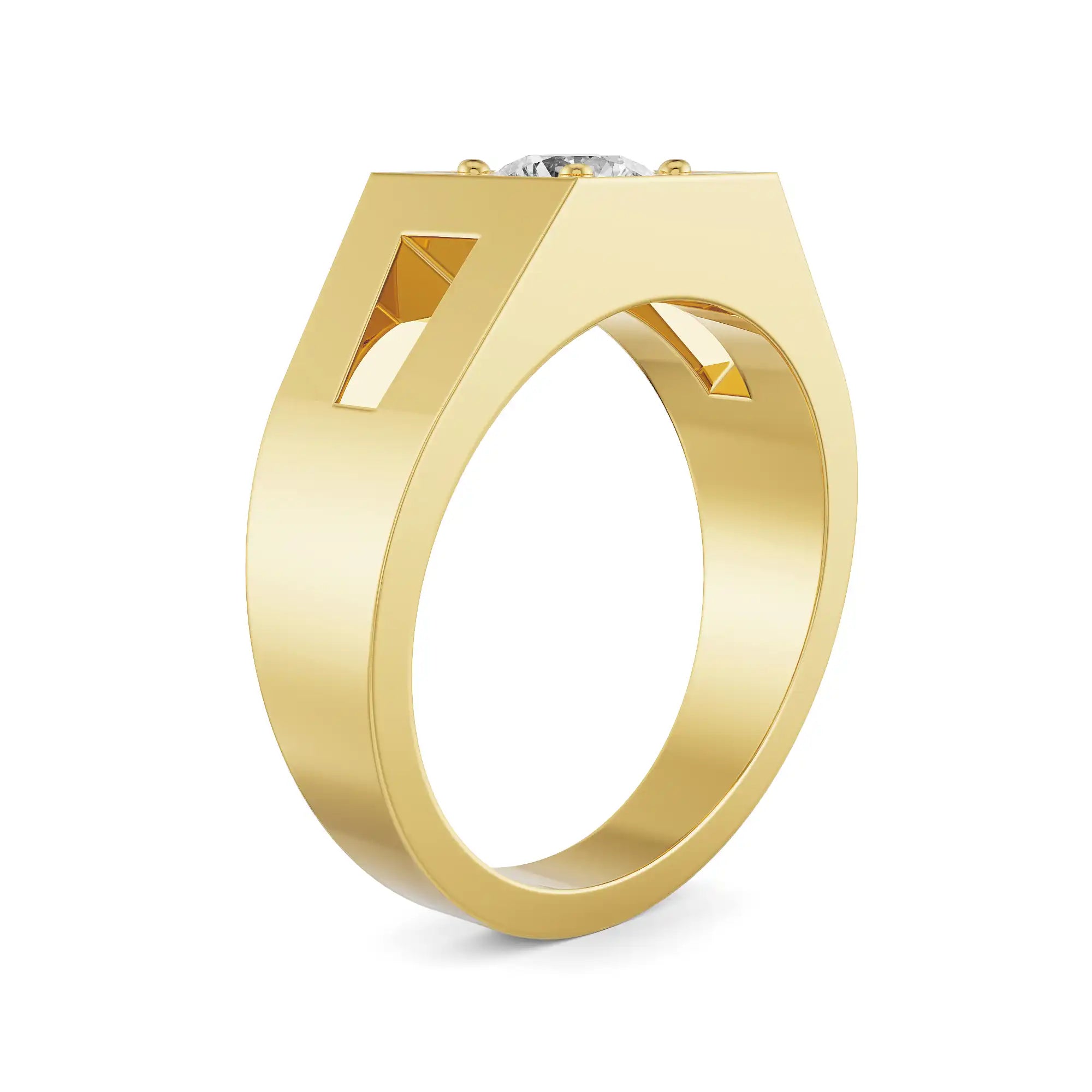 Ezra Round Men’s Diamond Ring Side View