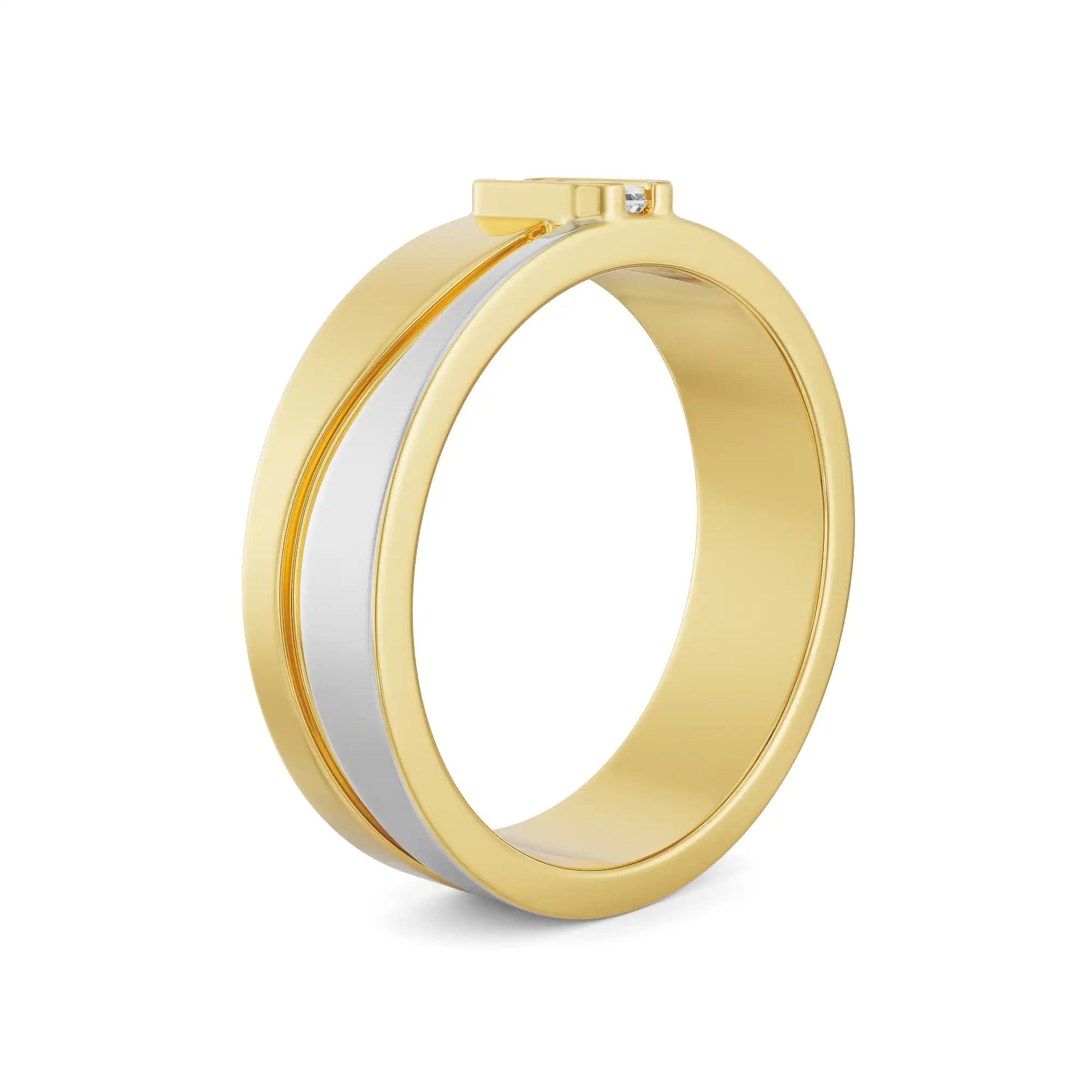 Timeless Emerald Men’s Diamond Ring Side View