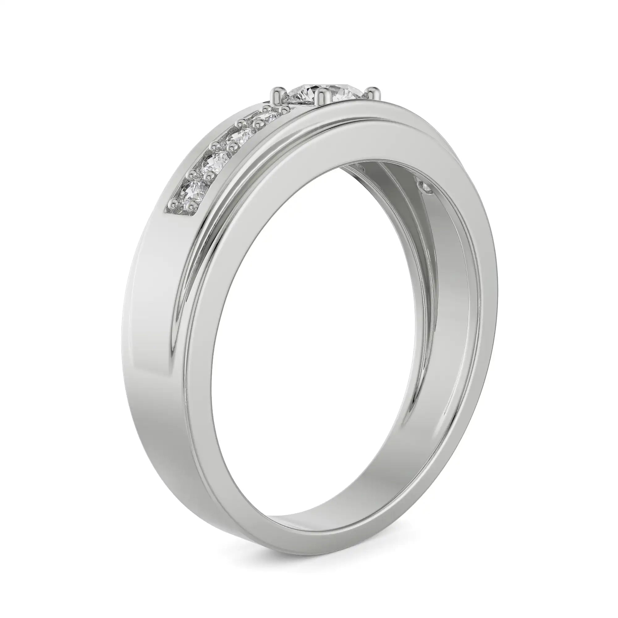Stardust Diamond Ring for Men Side View