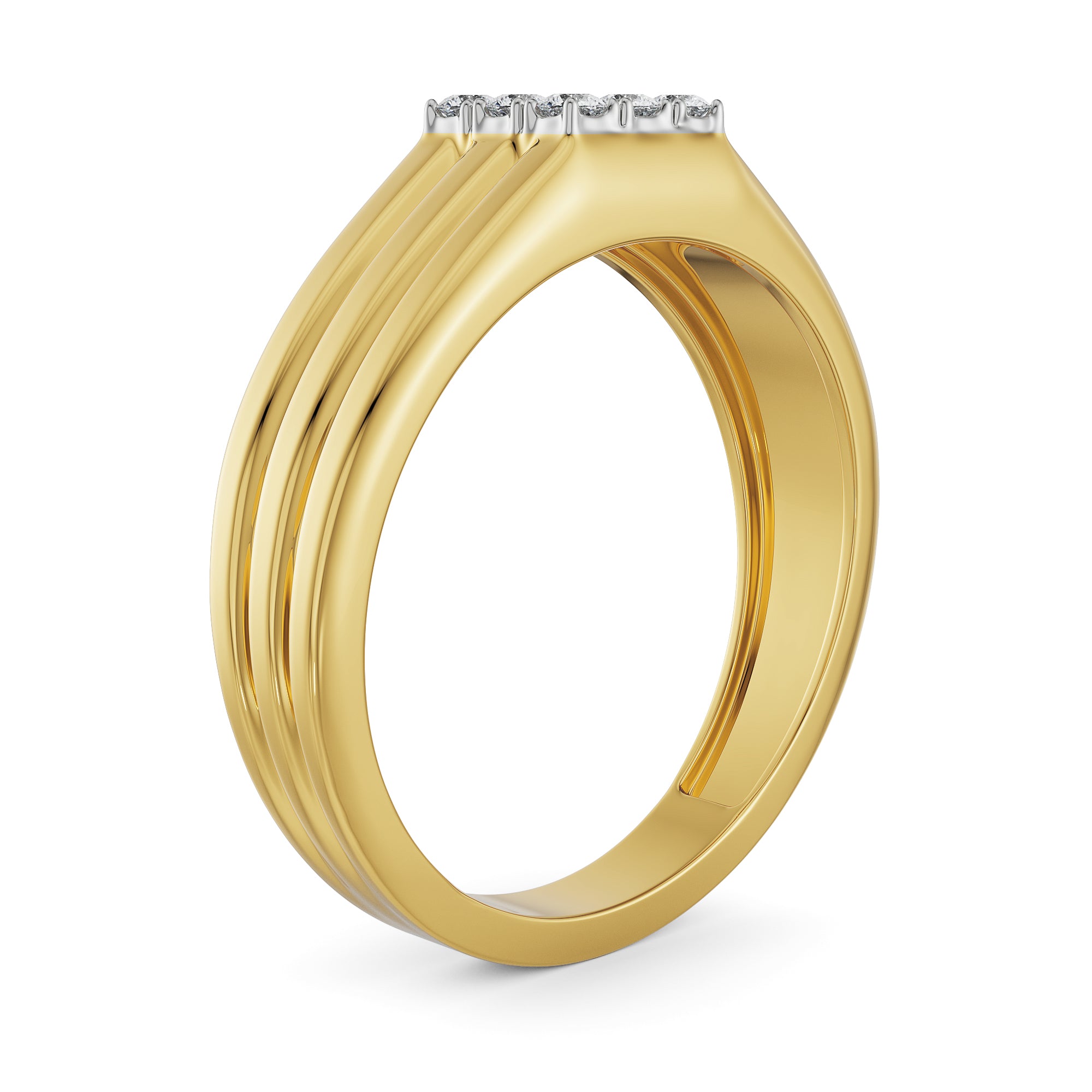 Quadret Diamond Band for Men Side View