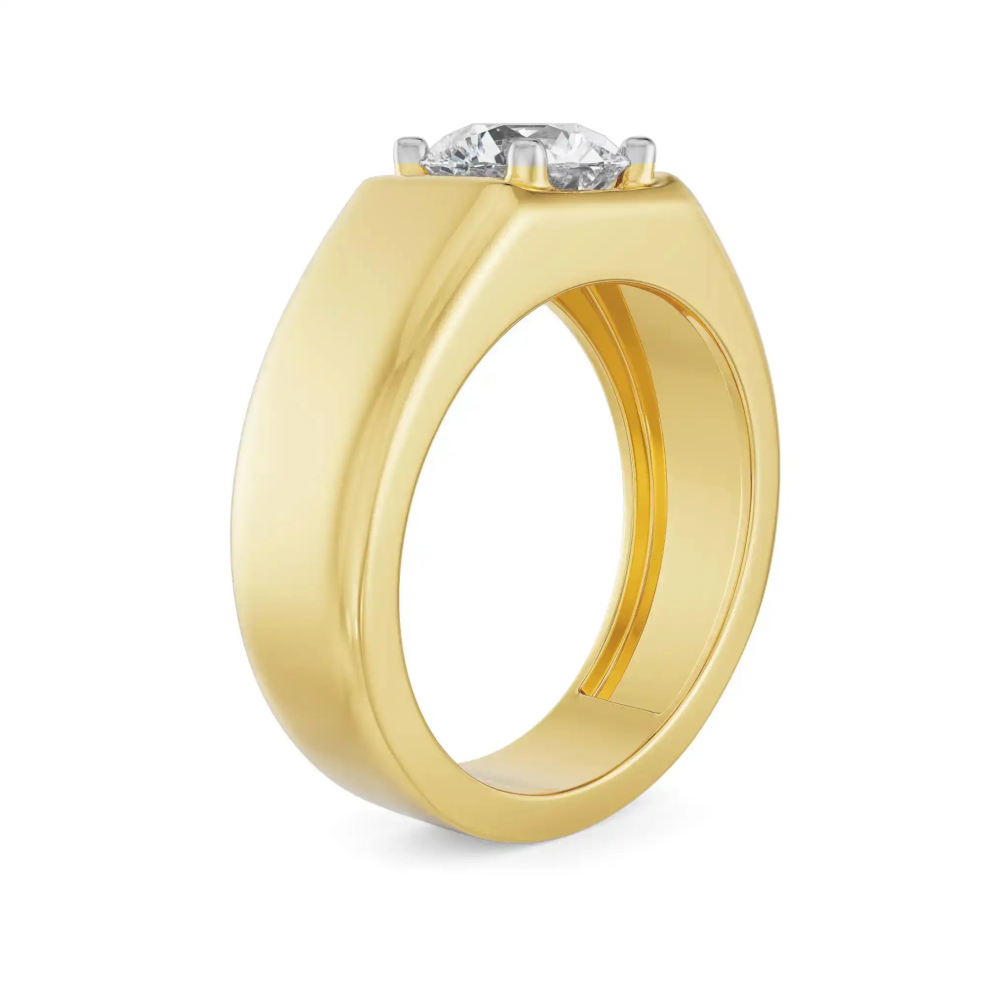 Asher Diamond Ring for Men Side View