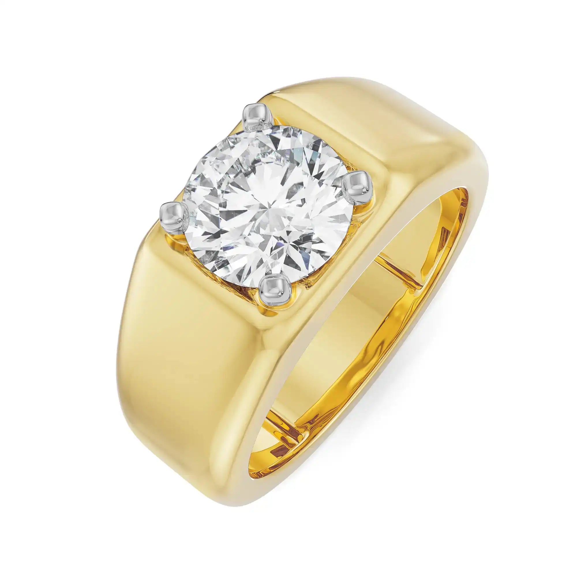 Asher Diamond Ring for Men Top View