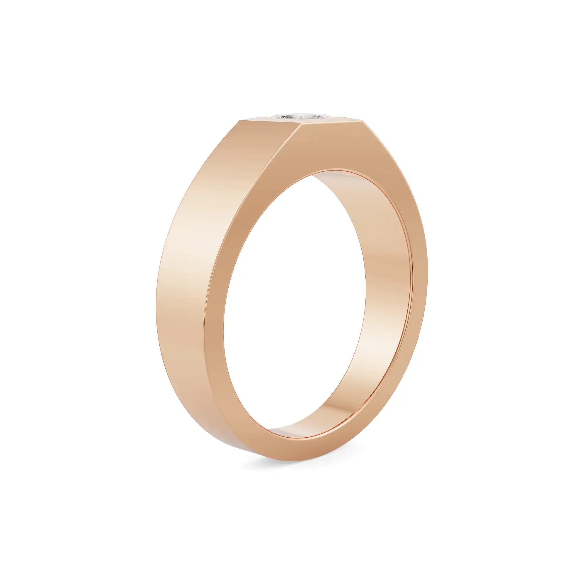 Princess Cut Jake Diamond Ring Side View