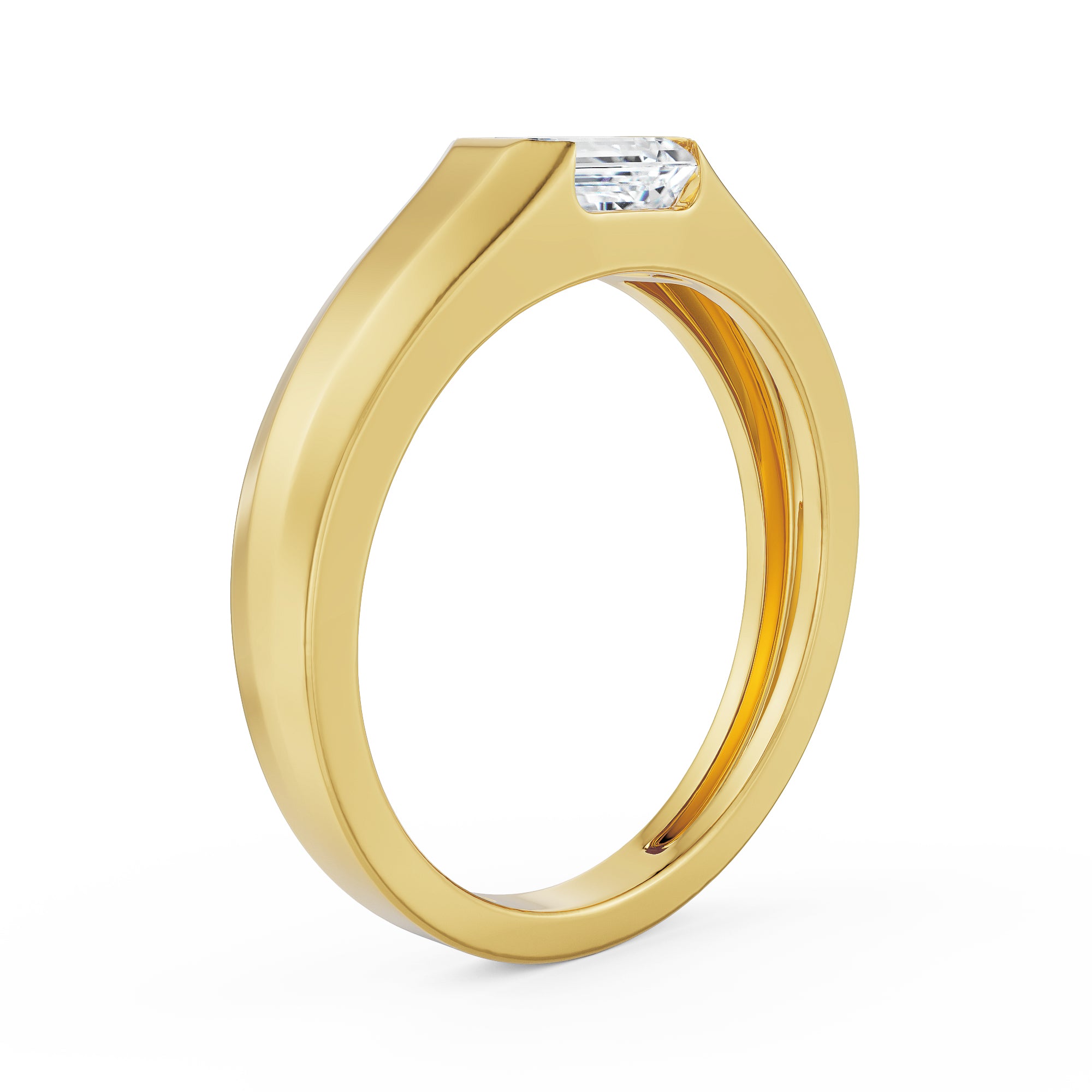 1 CT Emerald Diamond Band for Men Right View