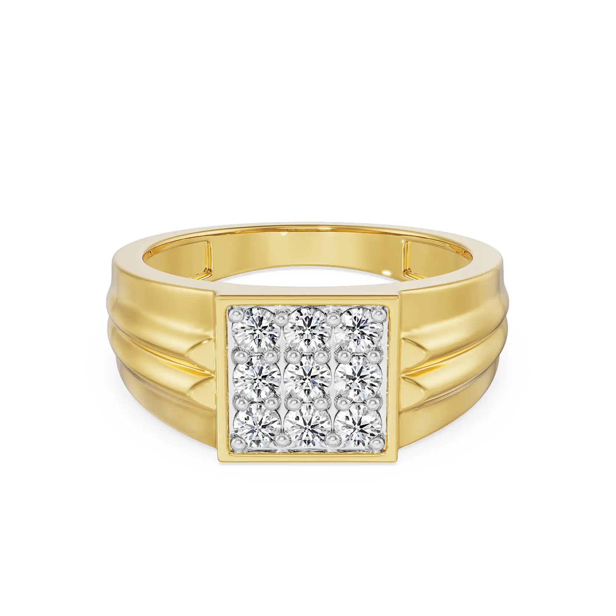 Warton Clustered Diamond Band Front view