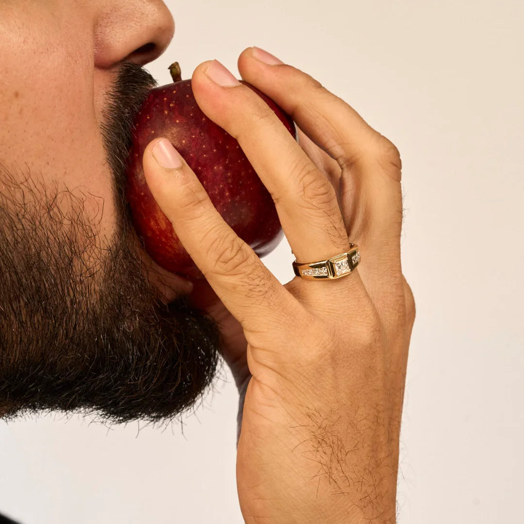 Square Cut Timeless Lab Grown Diamond Men's Ring