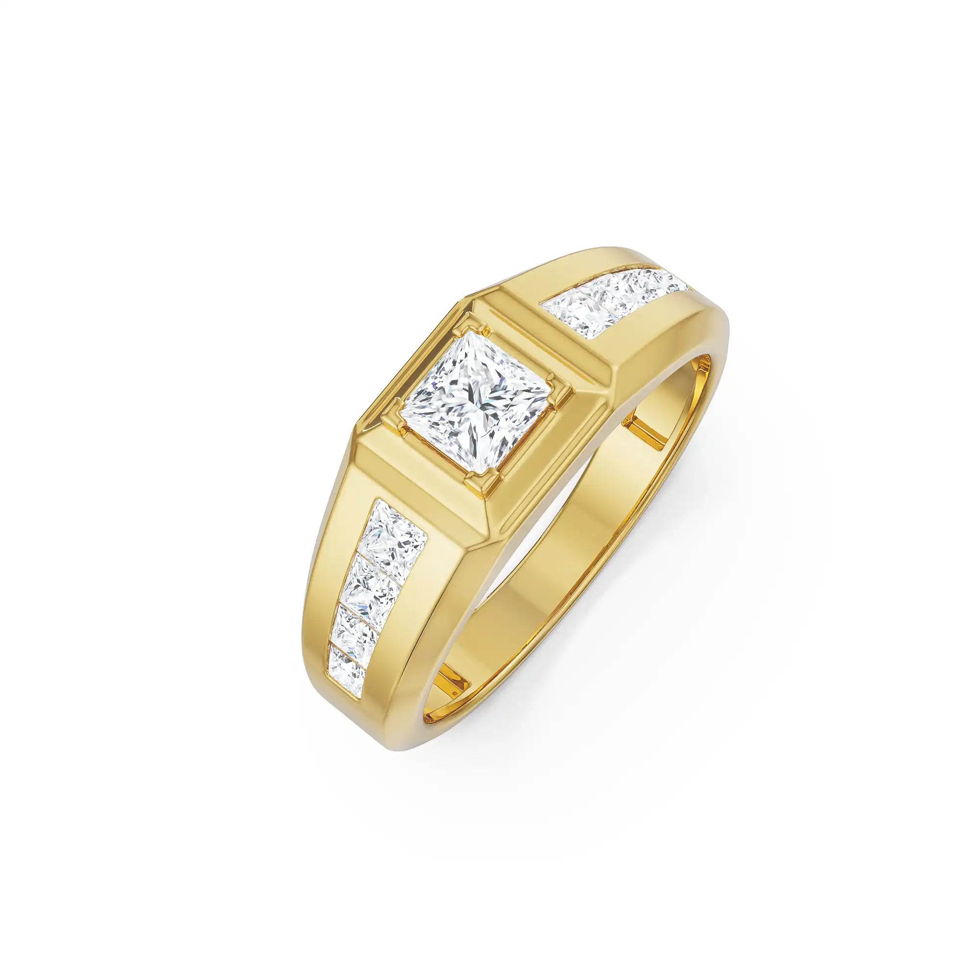 Square Cut Timeless Men’s Ring Top view
