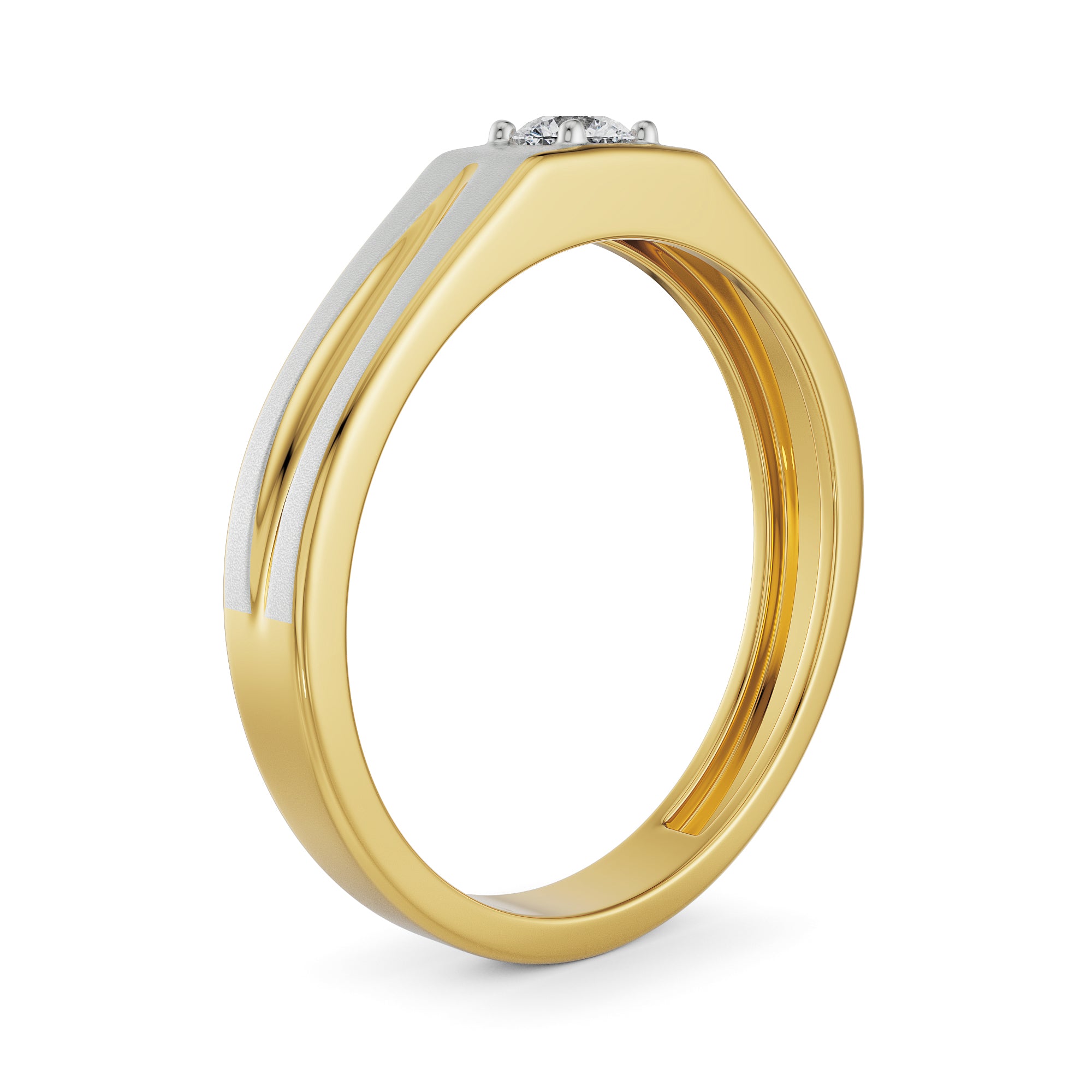 Minimalisit Diamond Band for Men Side View