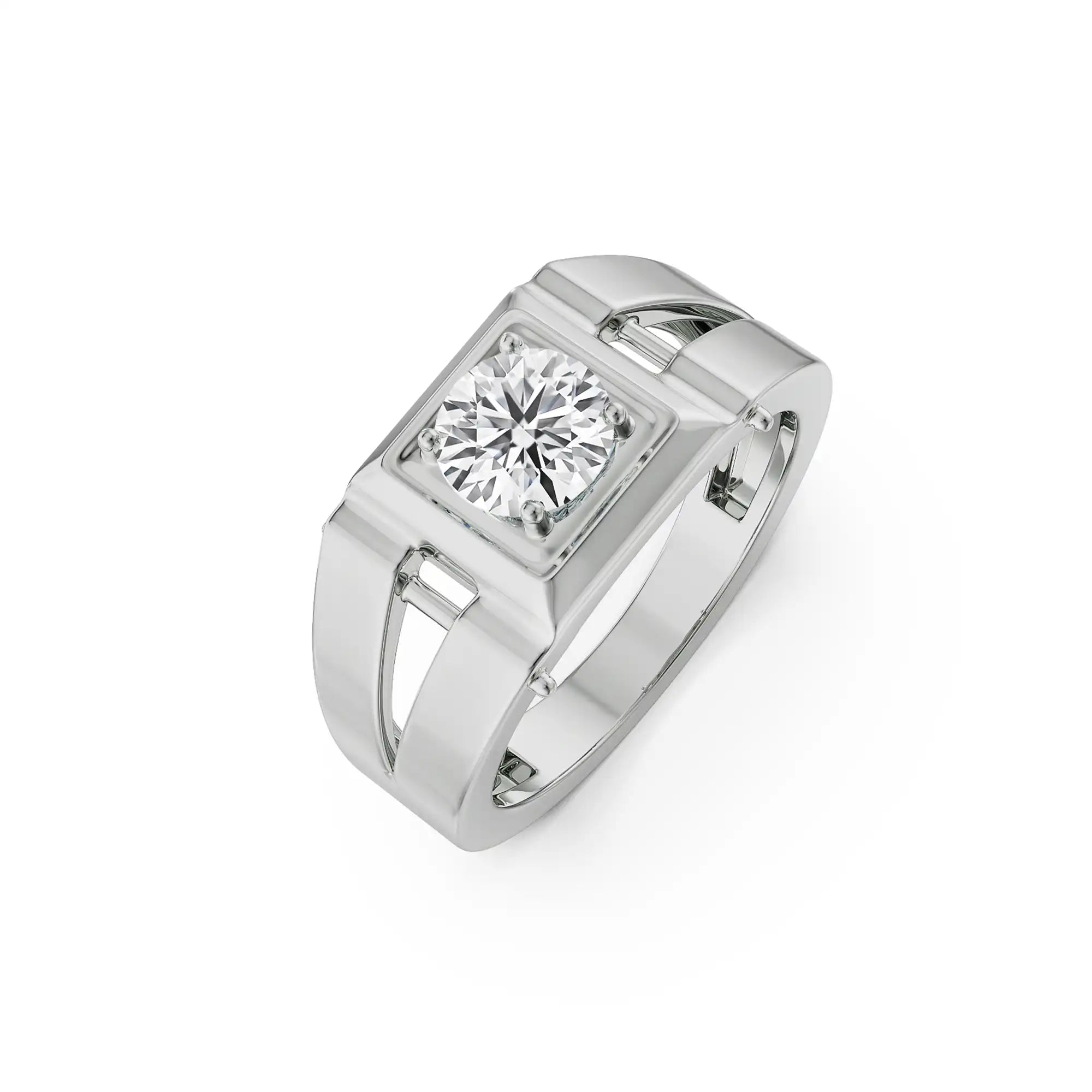 1 CT Brandon Bold Diamond Ring - Left view