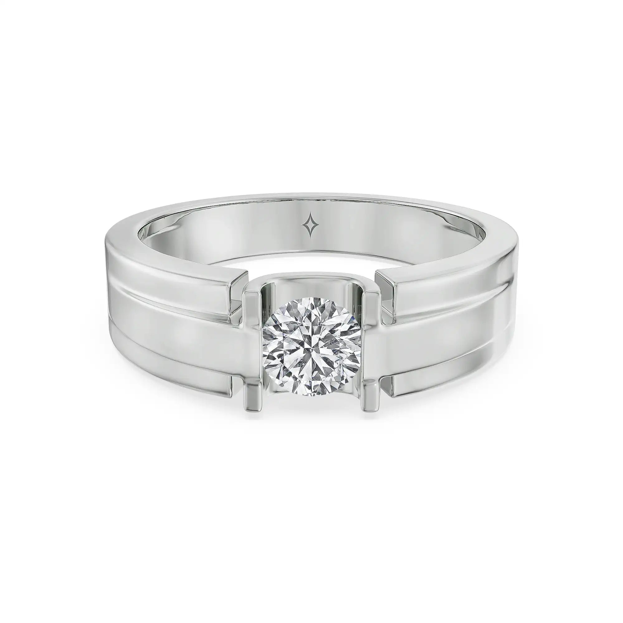 Bold Crest Lab Grown Diamond Ring for Men