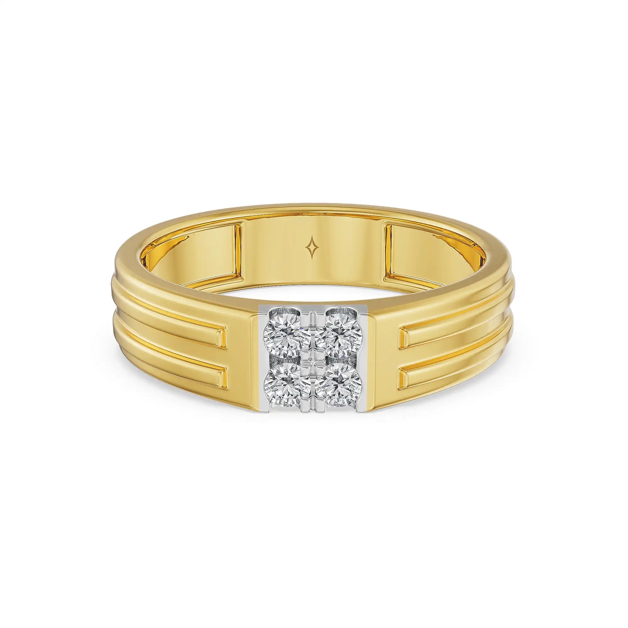 Regal Cluster Lab Grown Diamond Band for Men