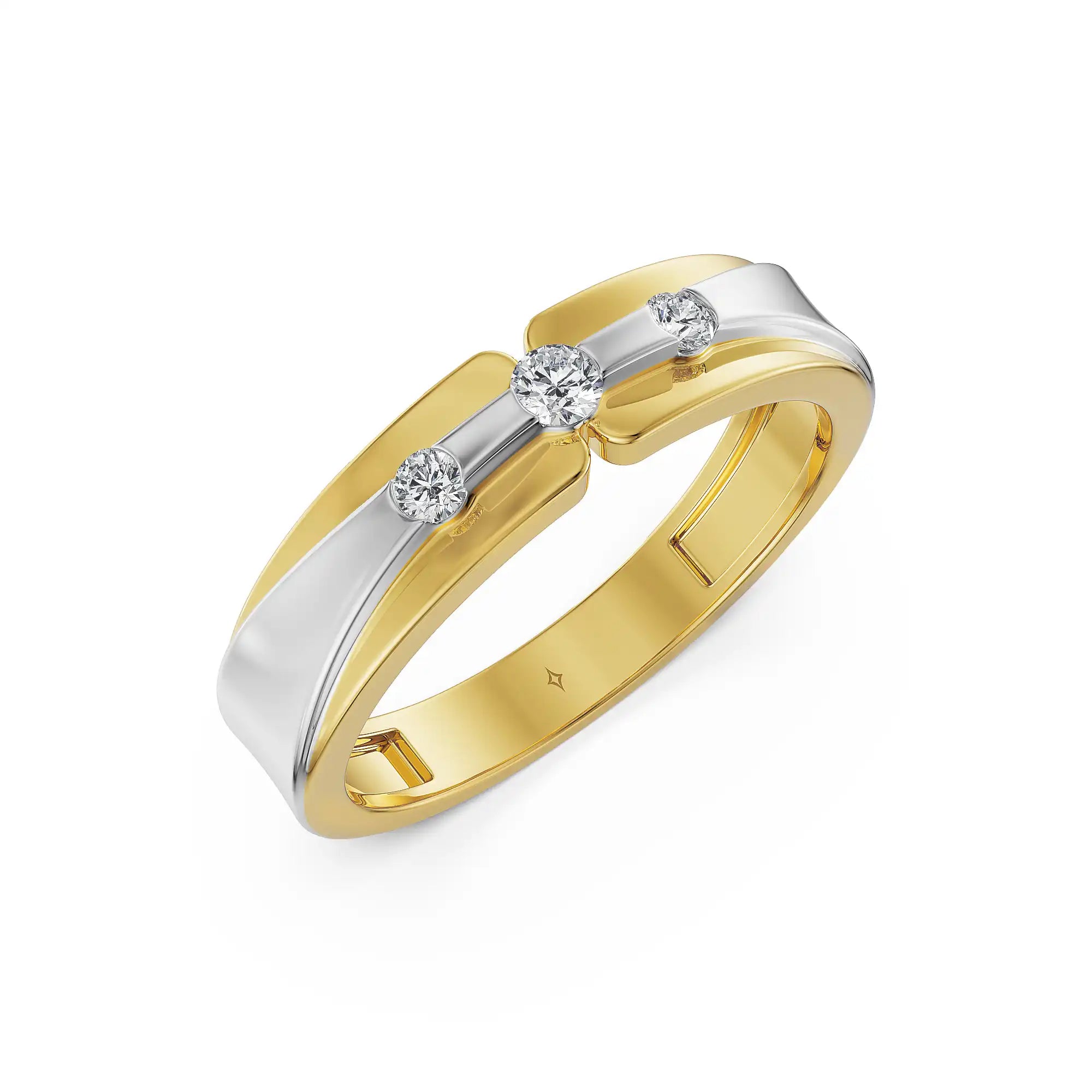 The Arven Curve Lab Diamond Ring for Men
