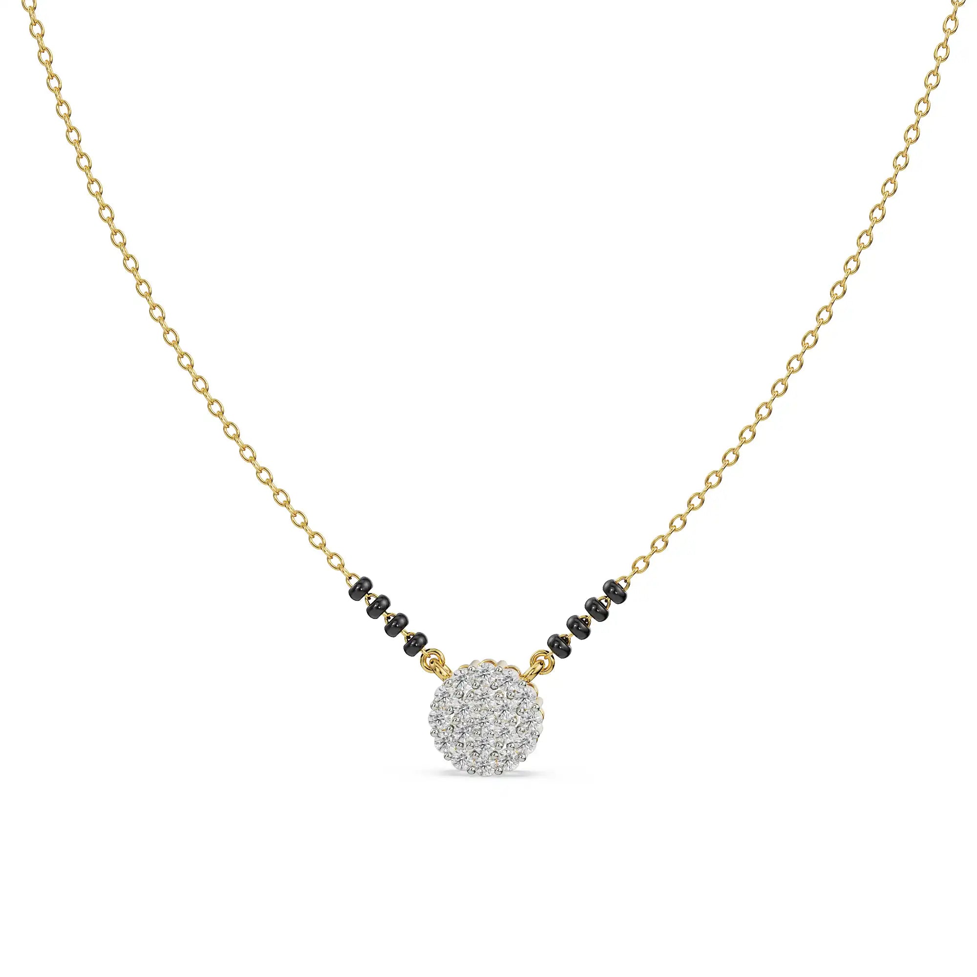 Aanya Diamond Mangalsutra Front View